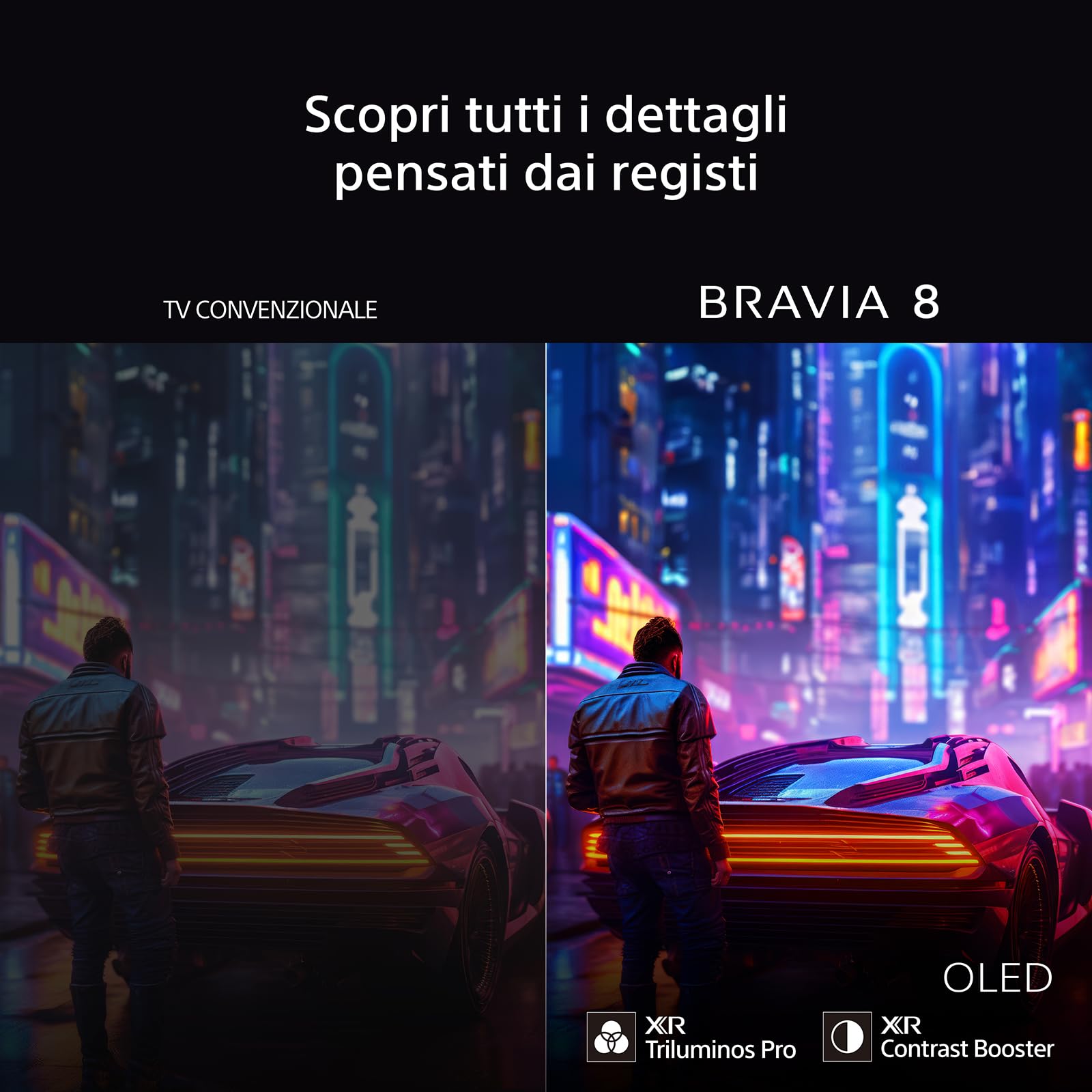 Sony BRAVIA 8 OLED 55 Pollici 4K HDR Google Smart TV | Gaming Menu per PlayStation 5, IMAX Enhanced, Dolby Vision Atmos, Chromecast, AirPlay, 120Hz 55XR80