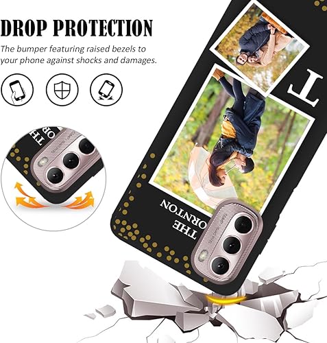 Vista 246 de Funda personalizada para Motorola Moto G Stylus 2021 con nombre de foto, texto y foto, GStylus personalizado -21 funda suave y fina (negro) de 6.8