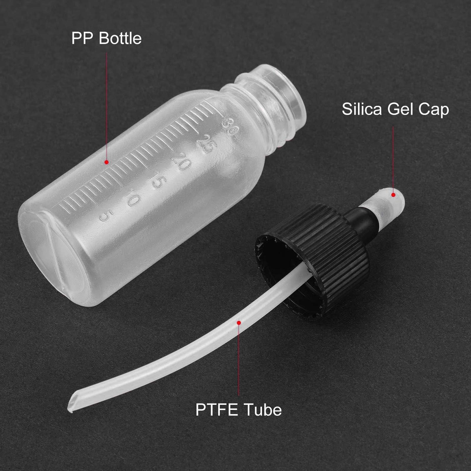 20 Stück Airbrush Flaschen Kit 30 ml PP Transparente Airbrush Dose Airbrush Siphon Feed Jar für Airbrush Doppeltwirkende Siphon Spritzpistolen