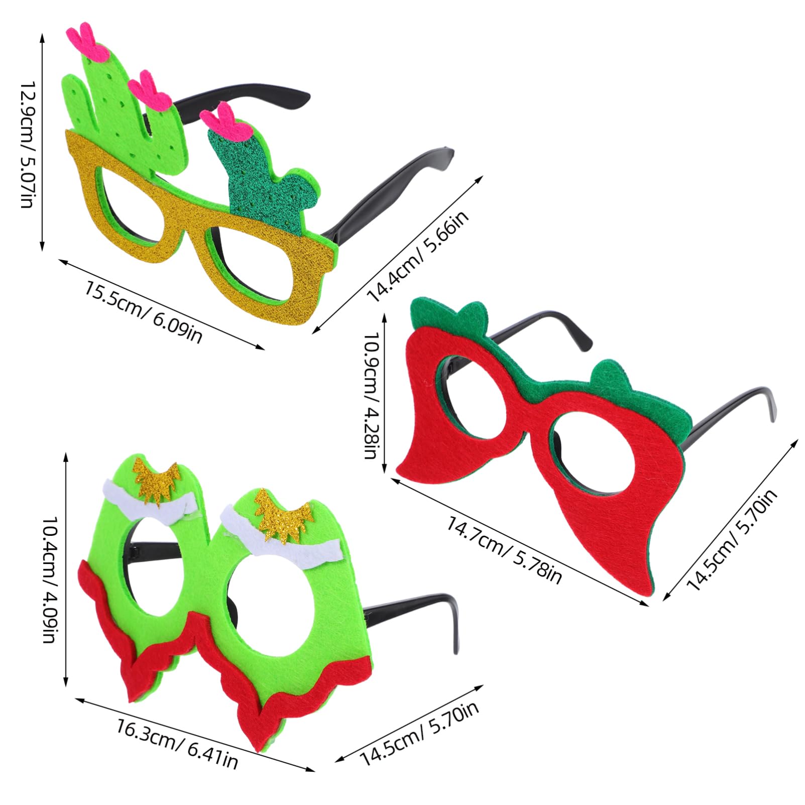 FOMIYES 3pcs Colorful Party Sunglasses For Adults Comfortable Novelty Eyewear Accessory For Summer Parties Fiesta And Photo Props