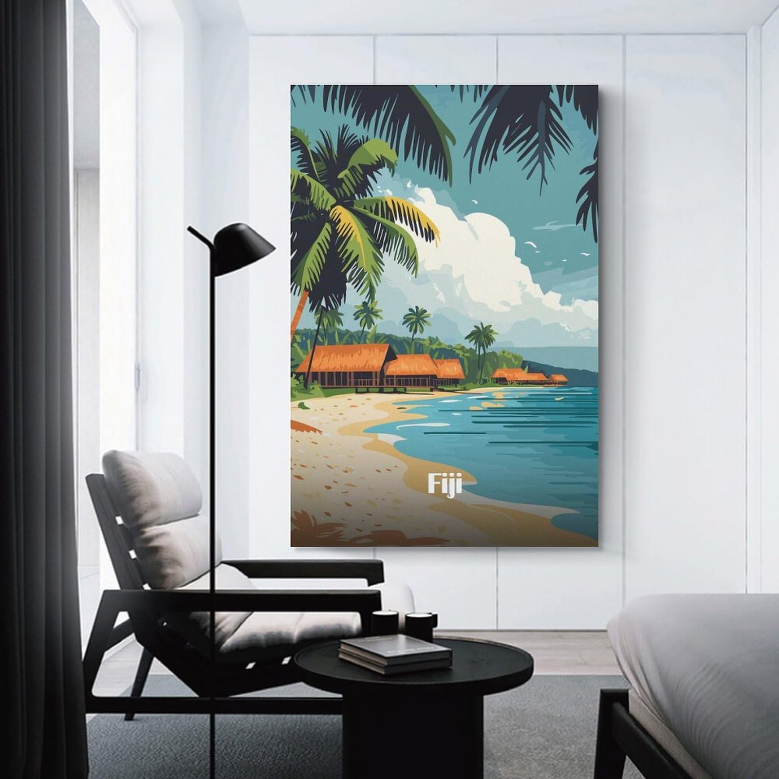 Junmoney Fiji Island Paradise Decorative Wall Artwork 20x30inch(50x75cm), for New Homes, Bedrooms Or Workspaces, A Wall Art Gift for Fresh Interiors