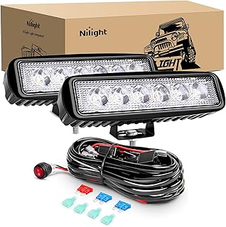 Nilight LED Work Lights with Wiring Harness