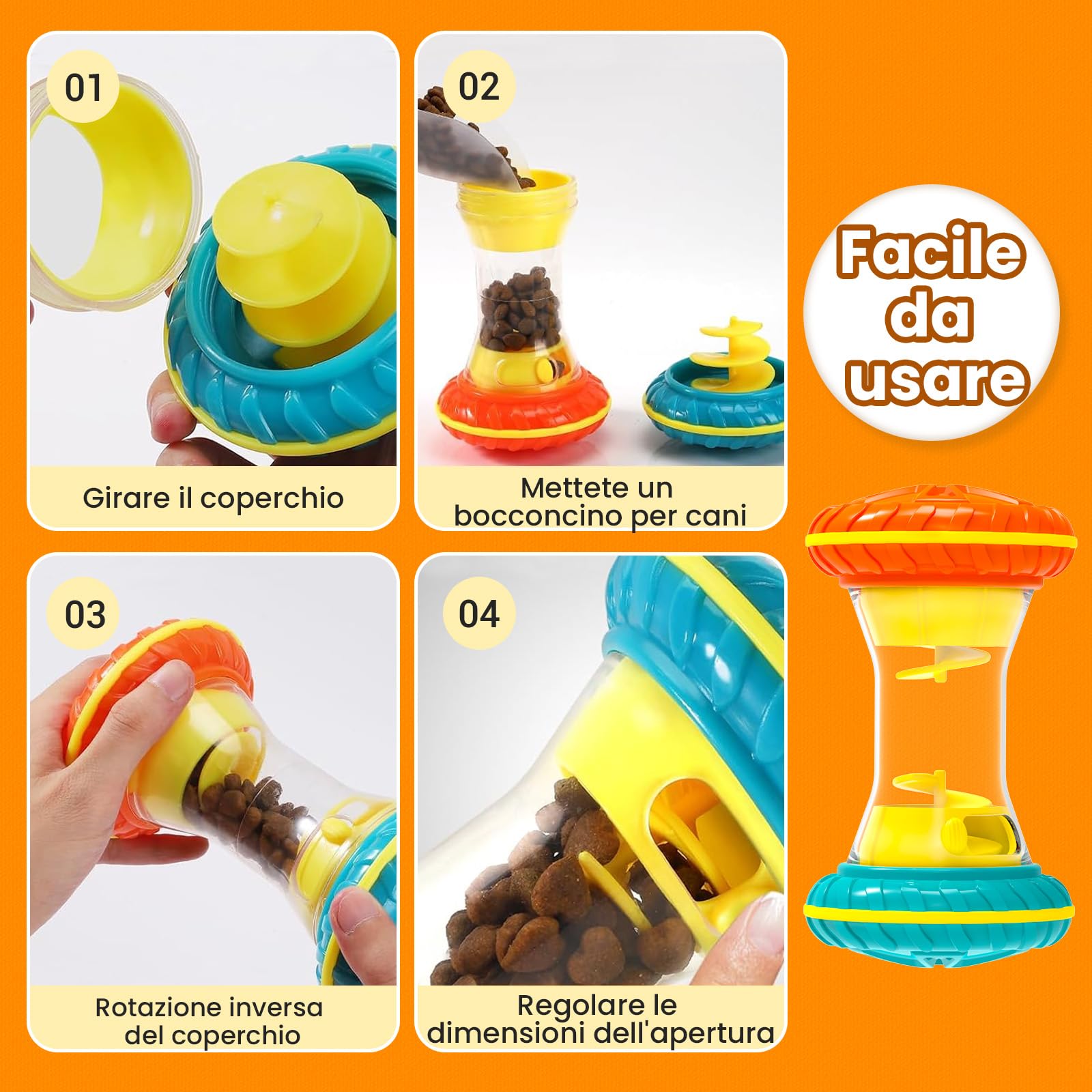 MateeyLife Giochi per Cani Interattivi - Giocattoli Mentalmente Stimolanti con Slow Feeder, Puzzle Anti Noia per Attivazione Mentale Cuccioli/Adulti