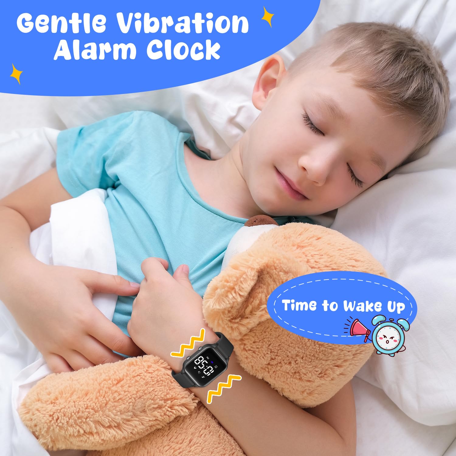 Kids Digital Watches for Boys Girls, Sports Watch with Fitness Tracker, Pedometer, Alarm Clocks, Stopwatch, No App Needed Waterproof Kids Watch, Gift for Teens Student Girls Boys Ages 5-14