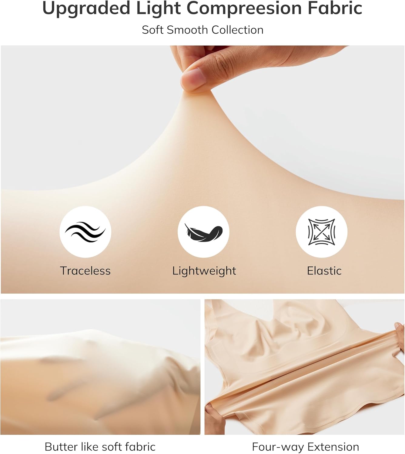 LODAY Compression Tank Tops for Women Tummy Control Shapewear Seamless Body Shaper Workout V-Neck Camisole Cami Tops - Image 4