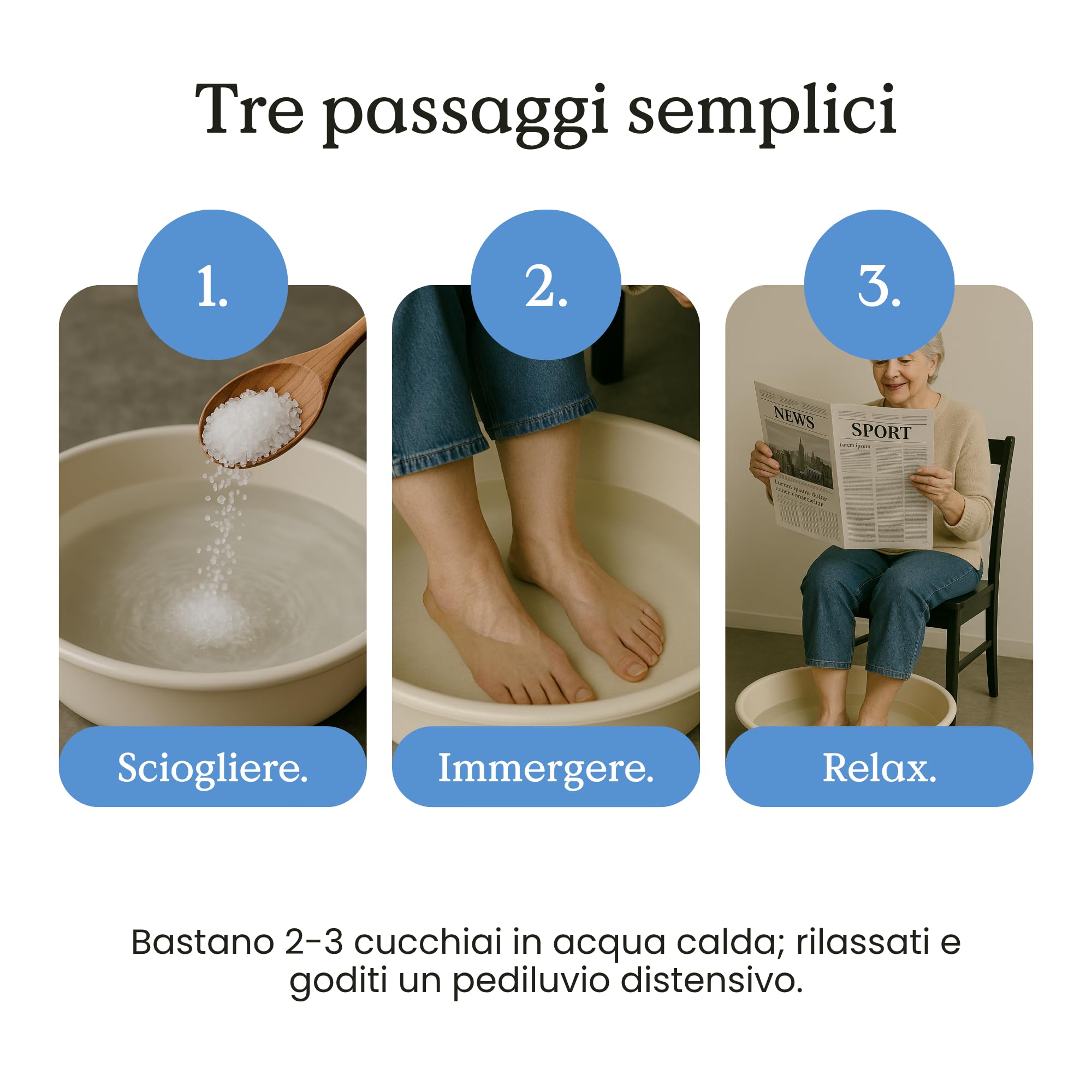 Health Routine Fußbadesalz – Sale per pediluvio con olio di tea tree