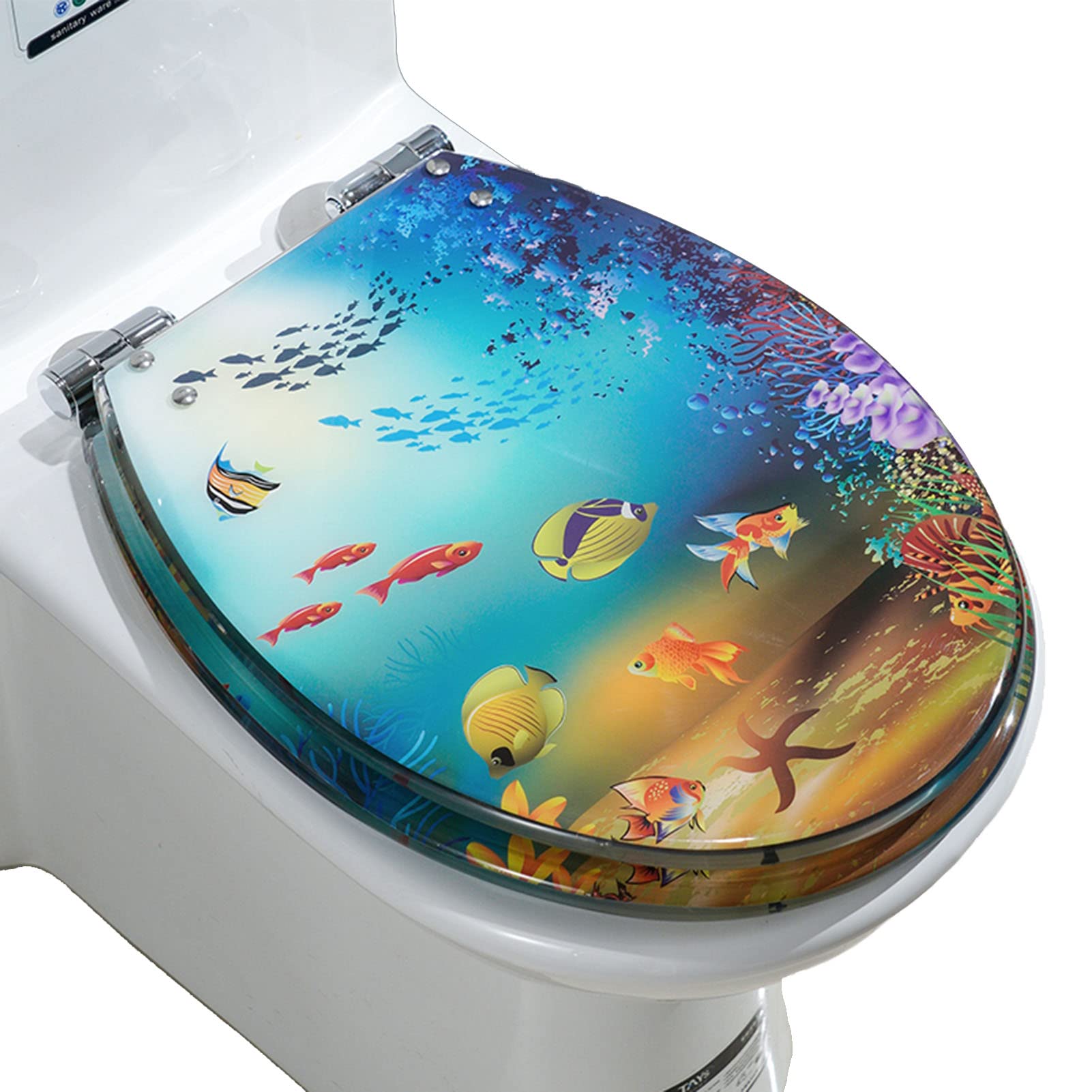 Soft Close Toilet seat for Elongated/Standard Toilets - Adjustable mounting, Quick Release Resin, Easy to Install Clean, Adjustable, Soft, Close, Toilets, Toilet, Elongated, Standard, seat