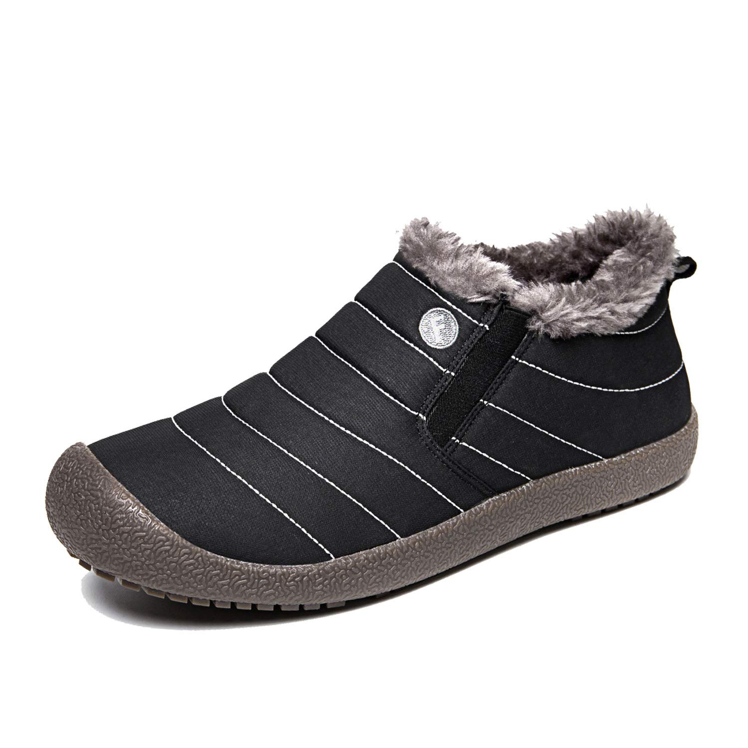 Exeblue Enly Winter Snow Boots Slip On Water Resistant Booties