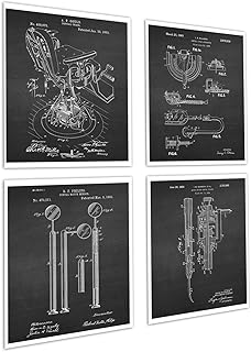 Gnosis Picture Archive Dental Office Decor set of 4 Unframed Dentistry Patent Art Prints
