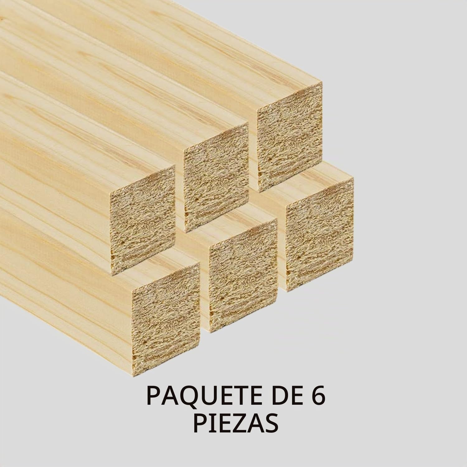 Twe - Listones de madera maciza de abeto 30 x 30 x 1 metro cepillados en cuatro lados con chaflán en aristas, fabricado en Italia, paquete de 6 unidades