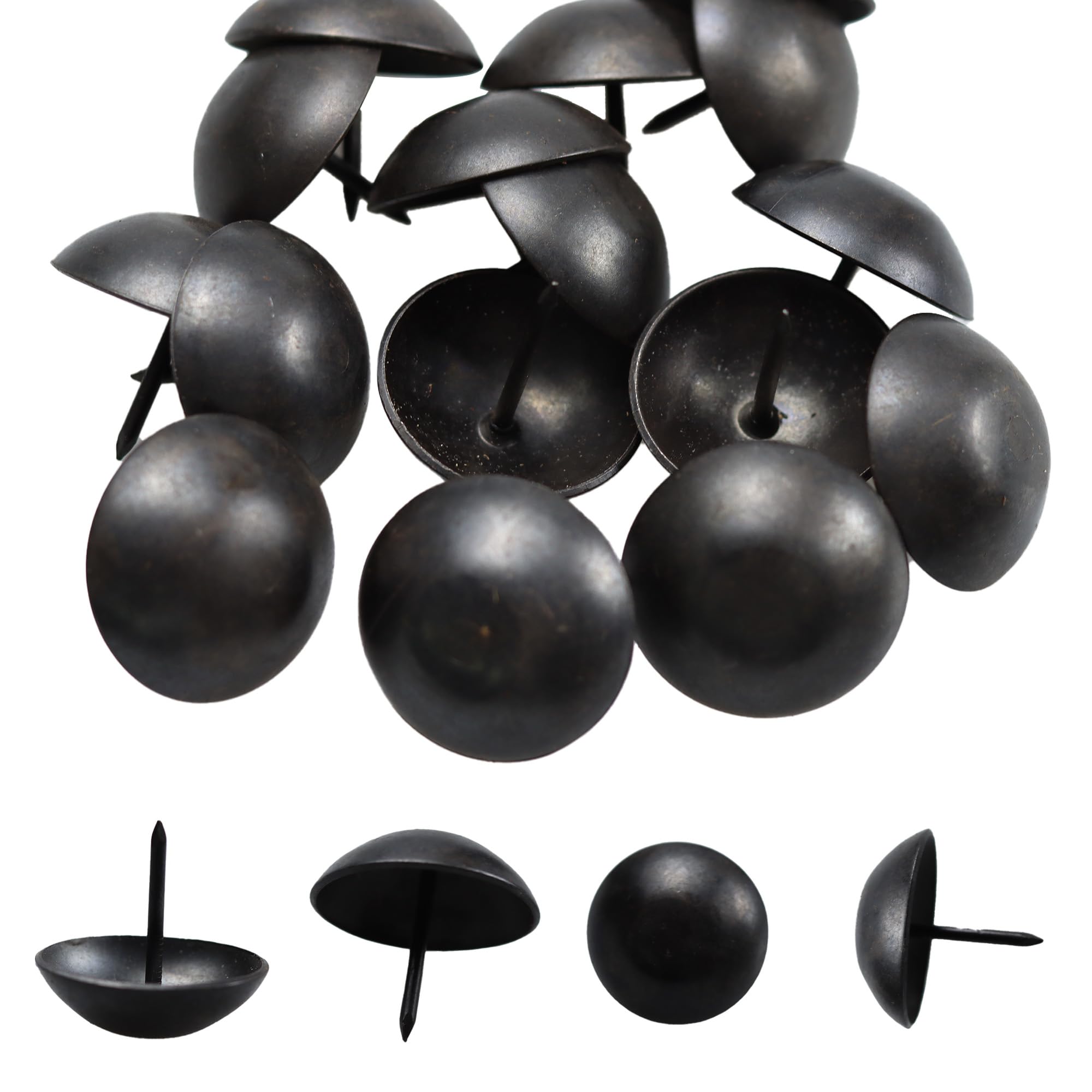 Runseaway 20PCS 1-1/5" Upholstery Tacks, Decorative Round Head Furniture Nails Pins, 30×25mm Thumb Pushpins for Upholstered Furniture, Cork Boards,