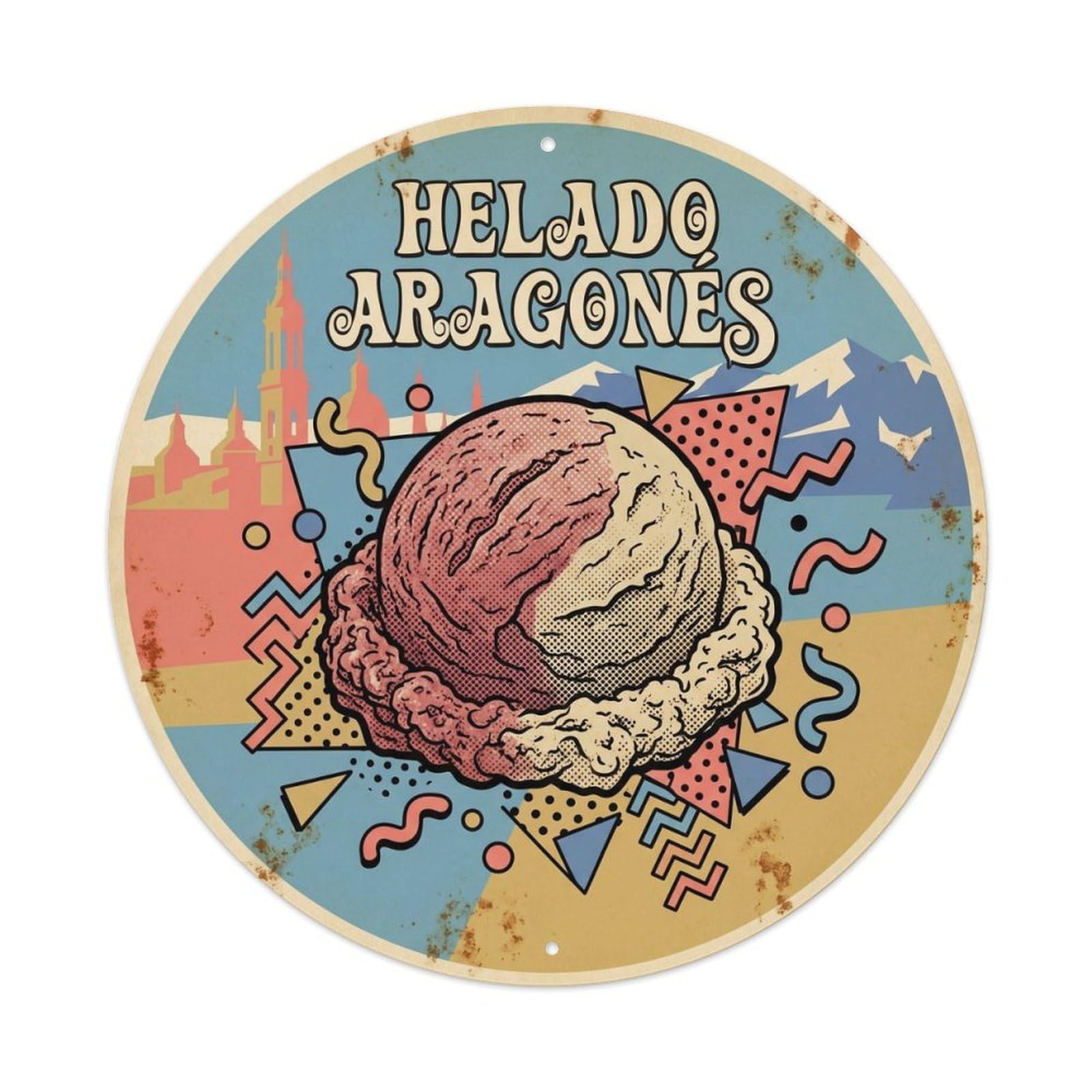 Spanish Gelato Dessert Cafe Food Culture Metal Tin Sign