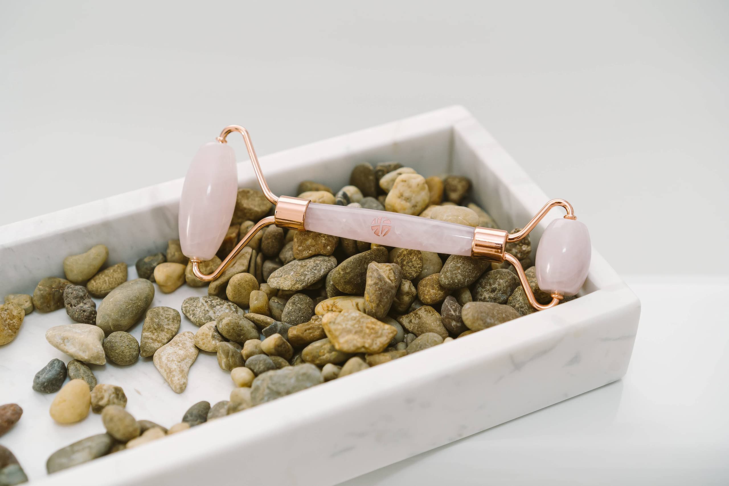 YIBU Beauty Rose Quartz Face Roller for Muscle Tightening, Eyes Wrinkles relaxing alternative to Jade Roller
