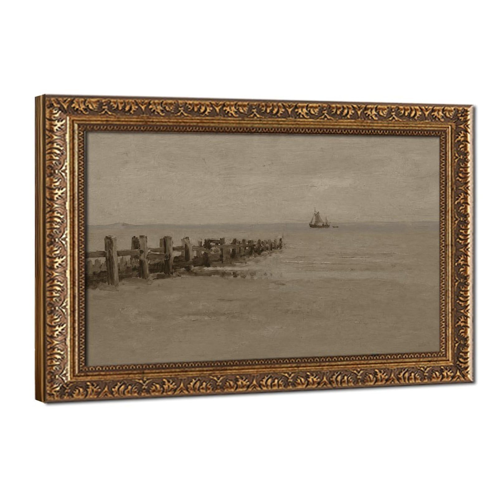 AYINUER Solitary Voyage Horizon Canvas Poster for Office Decor Gift