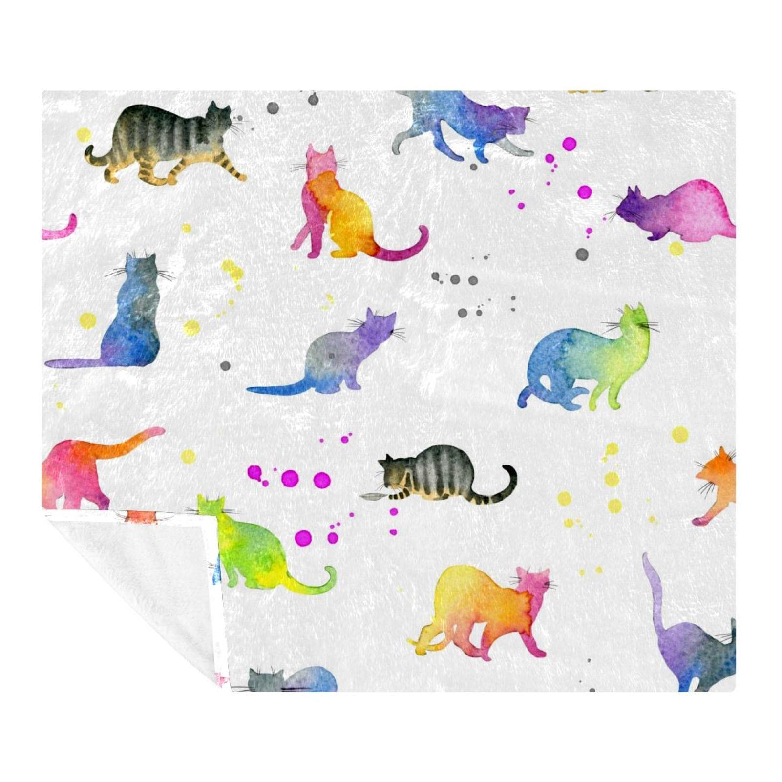 Couverture douce chats pour voyage et soirées cocooning au lit