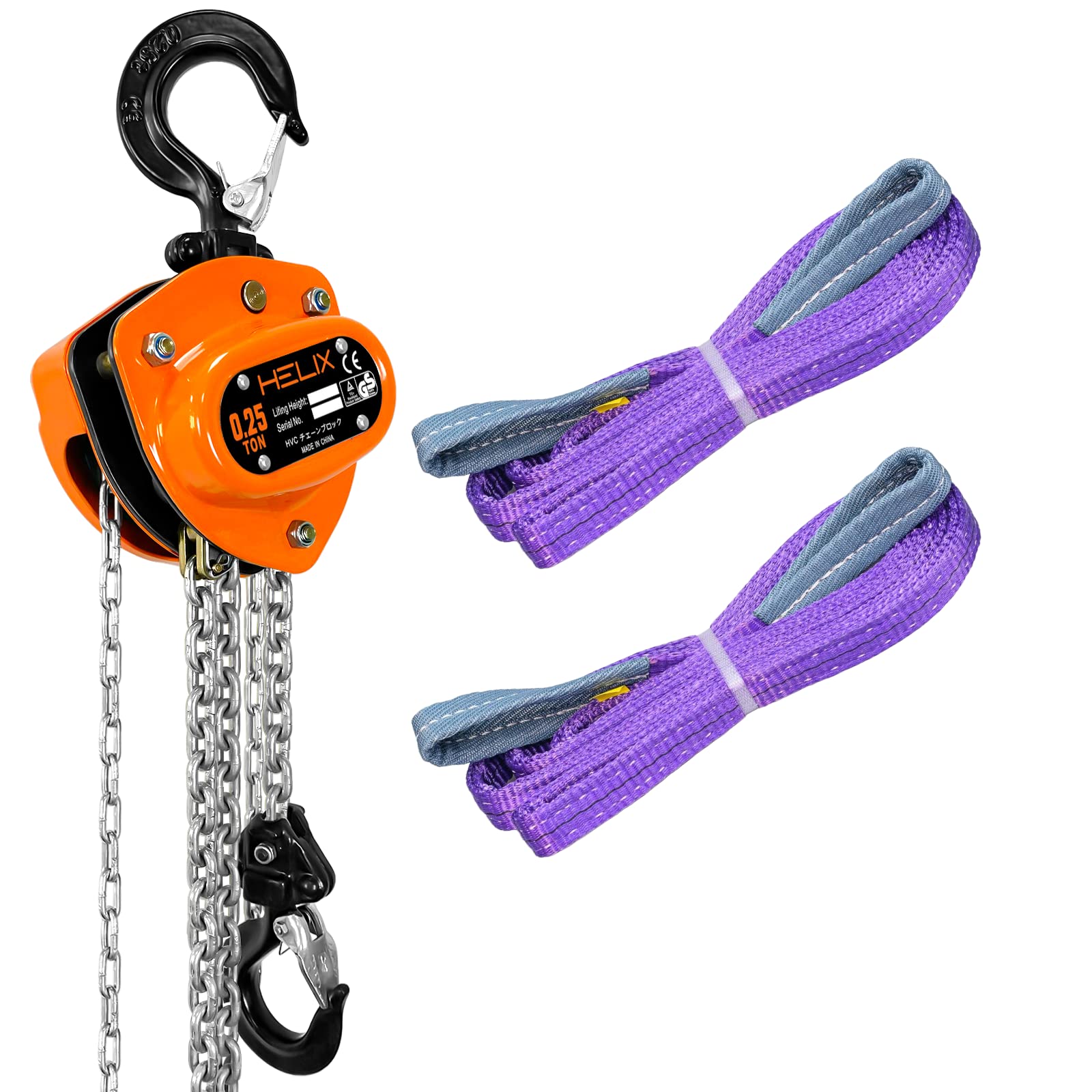 Amazon | HELIX チェーンブロック 0.25t 2.5m チェーンホイスト 荷締機 