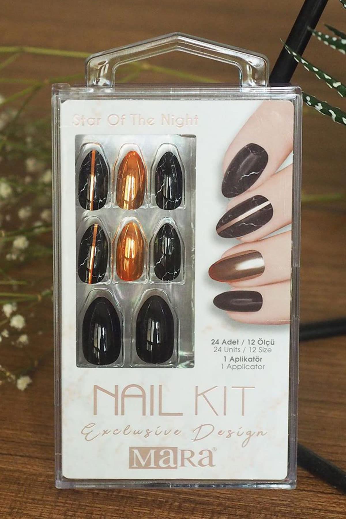 Mara Kozmetik Nail Kit Star Of The Night Takma Tırnak 1 Paket (1 x 250 g)
