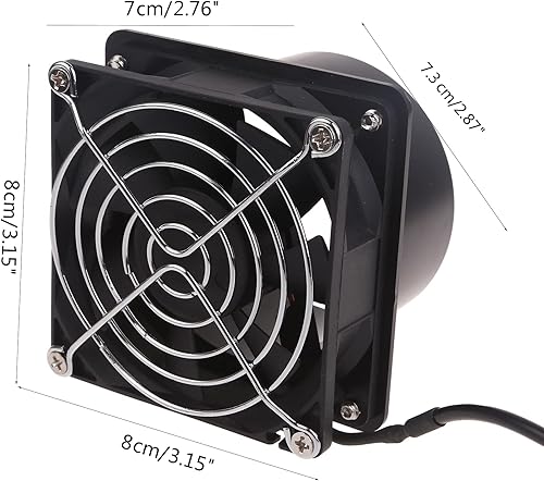 Miniatura 2 de hejhncii Ventilador de ventilación de aire de velocidad ajustable USB, elevador en línea, escape de ventana, inodoro y cocina, extractor de