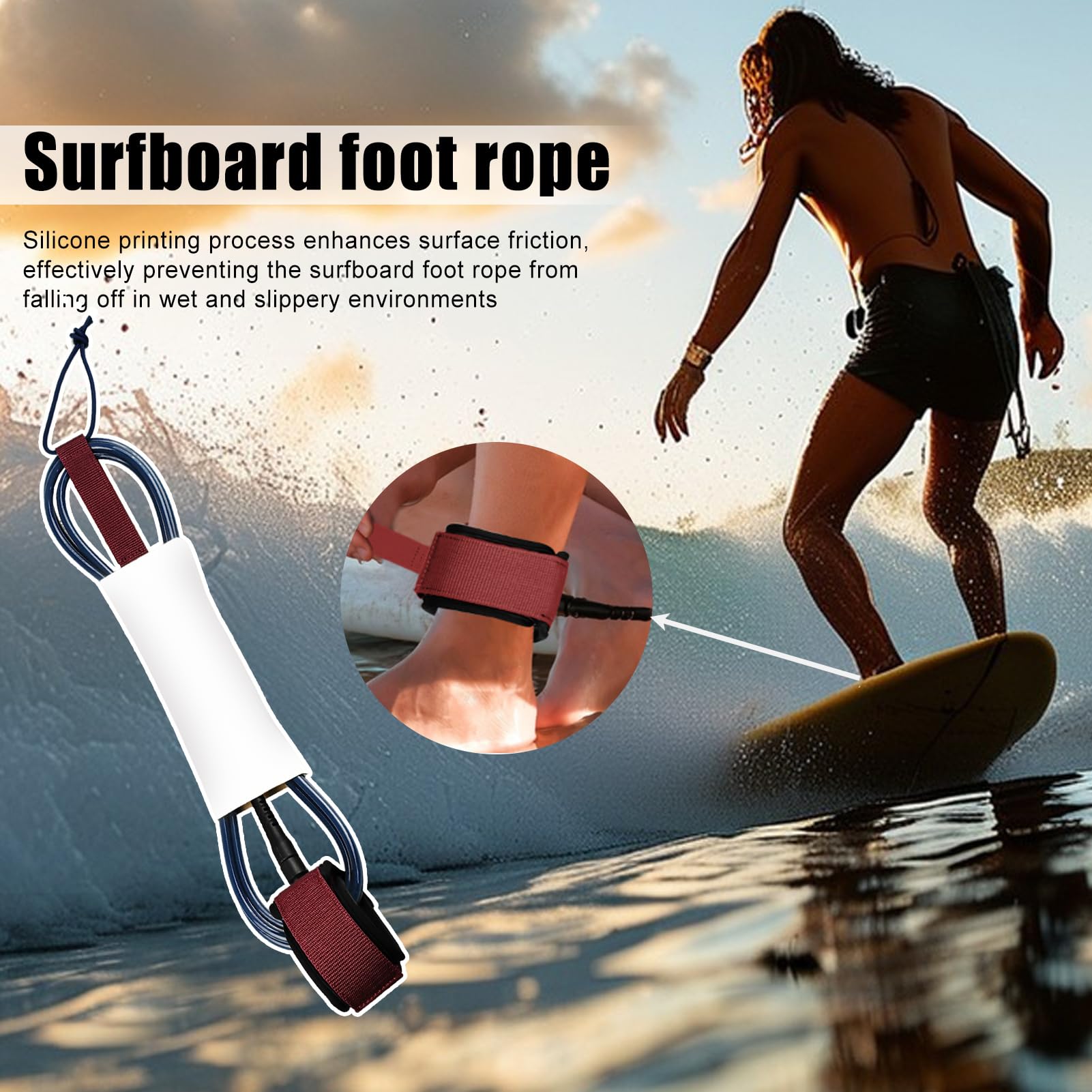 Guinzagli dritti per tavola da surf, corda per shortboard professionale, guinzaglio per tavola da surf, per stand-up, paddleboard, bodyboard, competizioni, avventura, sport acquatici, uomini, donne