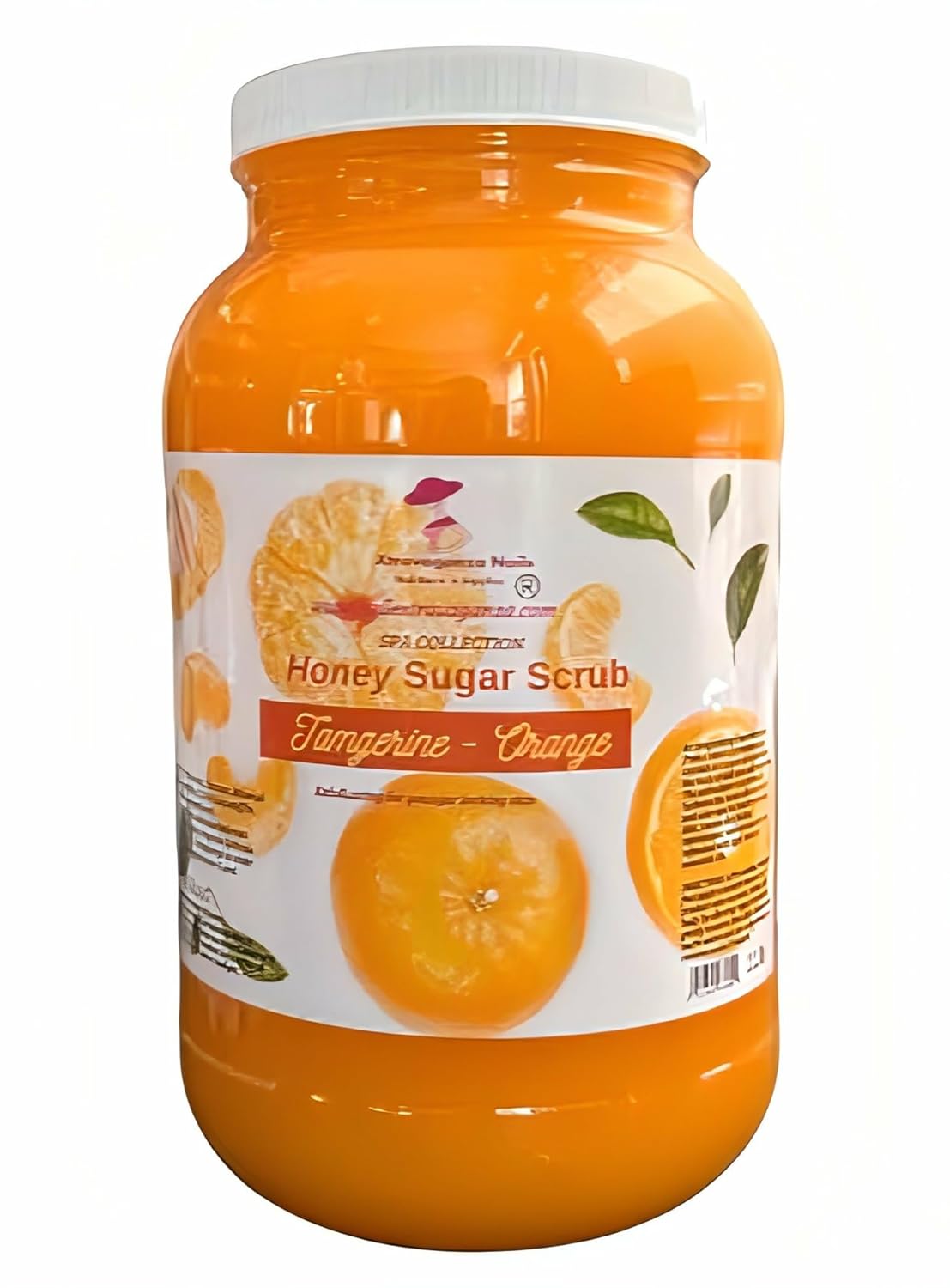 Honey Sugar Scrub, Tangerine Orange, Exfoliating Body Scrub for Younger Looking Skin, 11 lb Jar