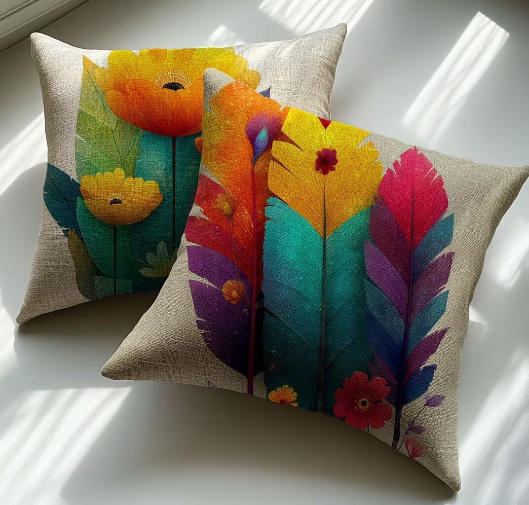 Coussin exterieur impermeable fini les taches avec cette housse 55x55 lavable en lin coloré