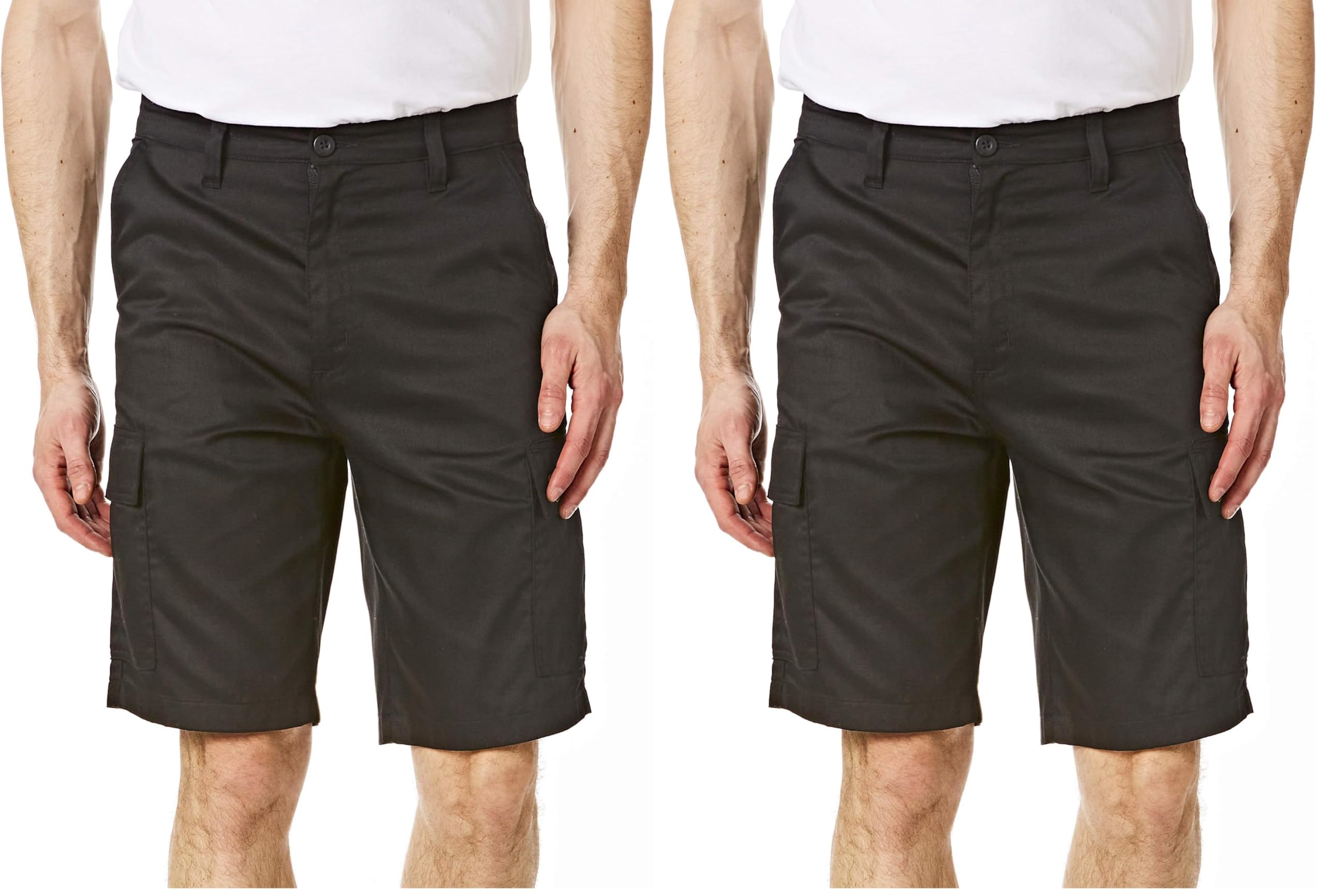Iron Mountain IMSHO226 Mens Workwear Multi Pocket Work Classic Cargo Shorts, Black, 30W