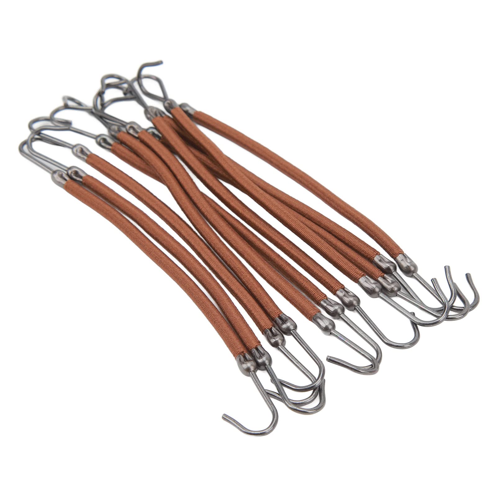 Styling Ponytail Holder Hook, Safe Flexible Professional Hair Band Hook 10pcs for Office Work (Brown)-picture-10
