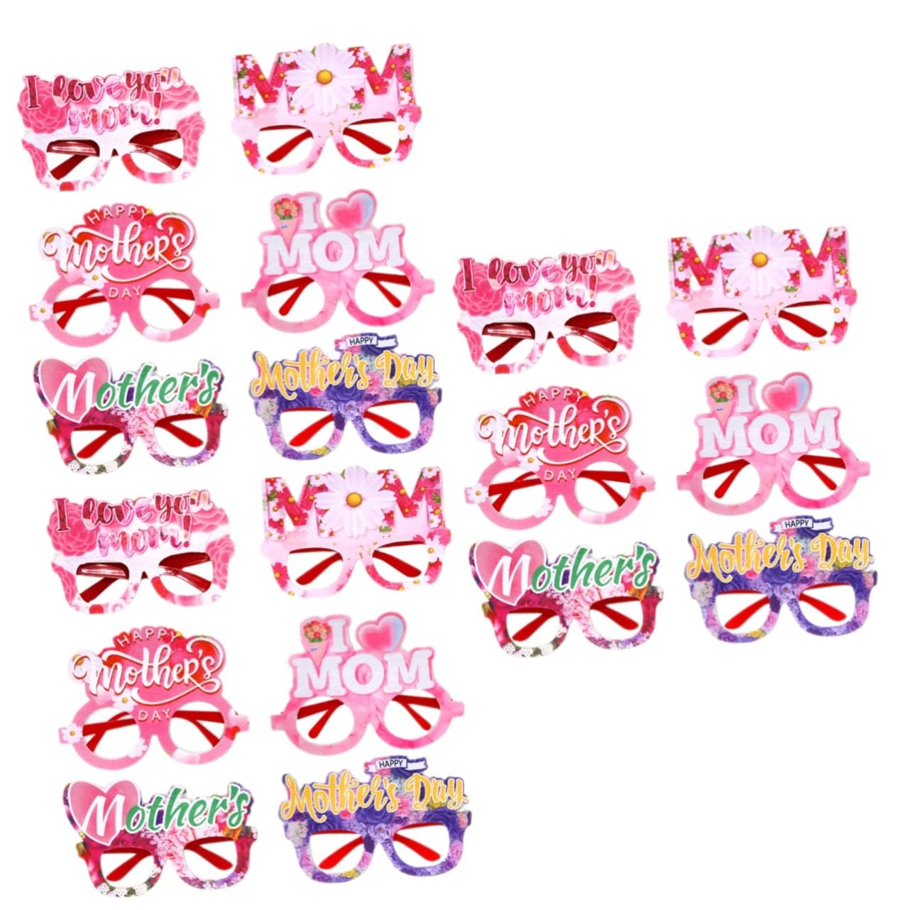 Ipetboom Montature Per Occhiali Per La Festa Della Divertente Madre Freddo Decorativo Madri Adulti Occhiali Da Festa Rosa Stand Cocktail Di Moda Foto Prop Provato