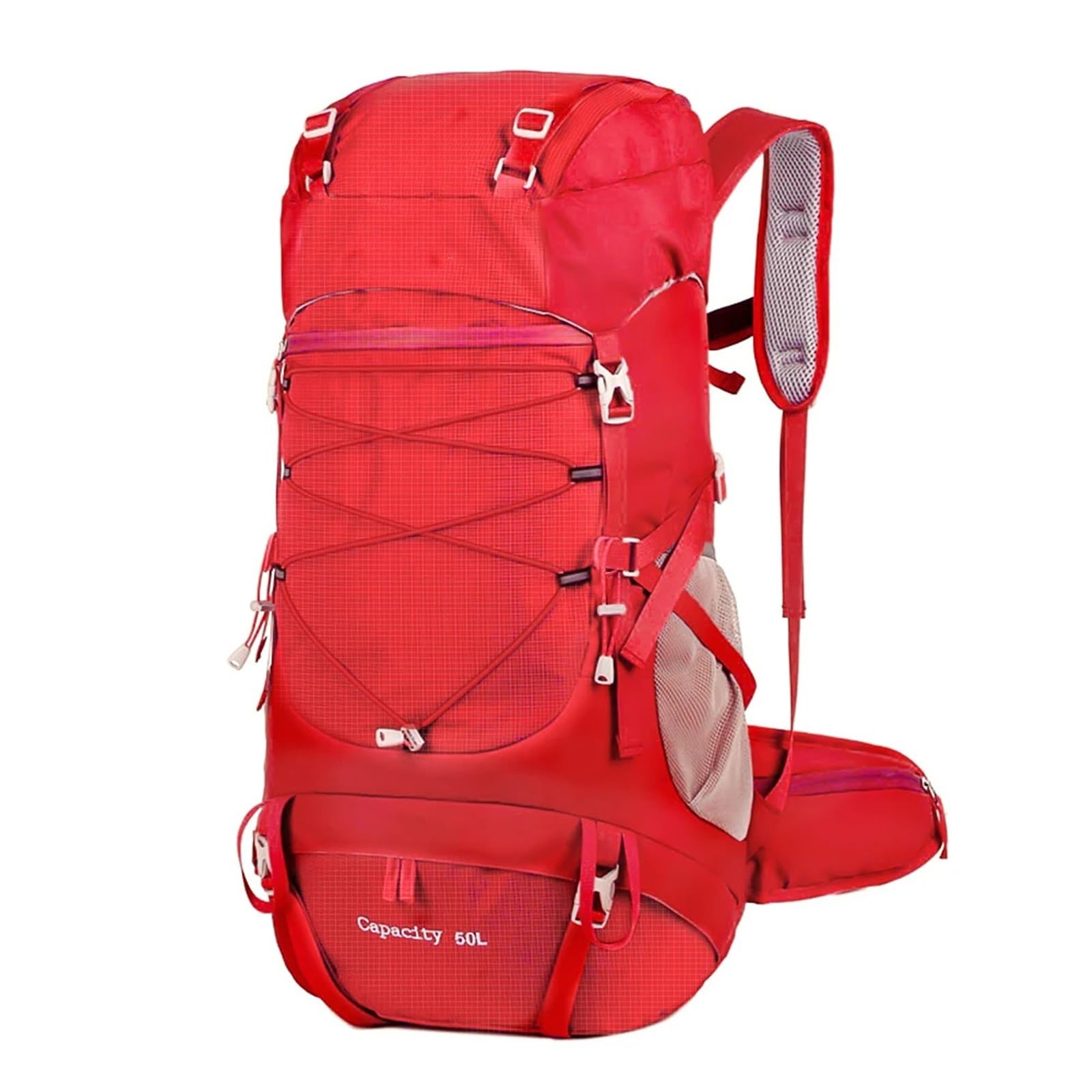 Mochila Trekking Mochila de senderismo 50 l con funda impermeable, multifuncional, for montañismo, viajes, trekking y acampada