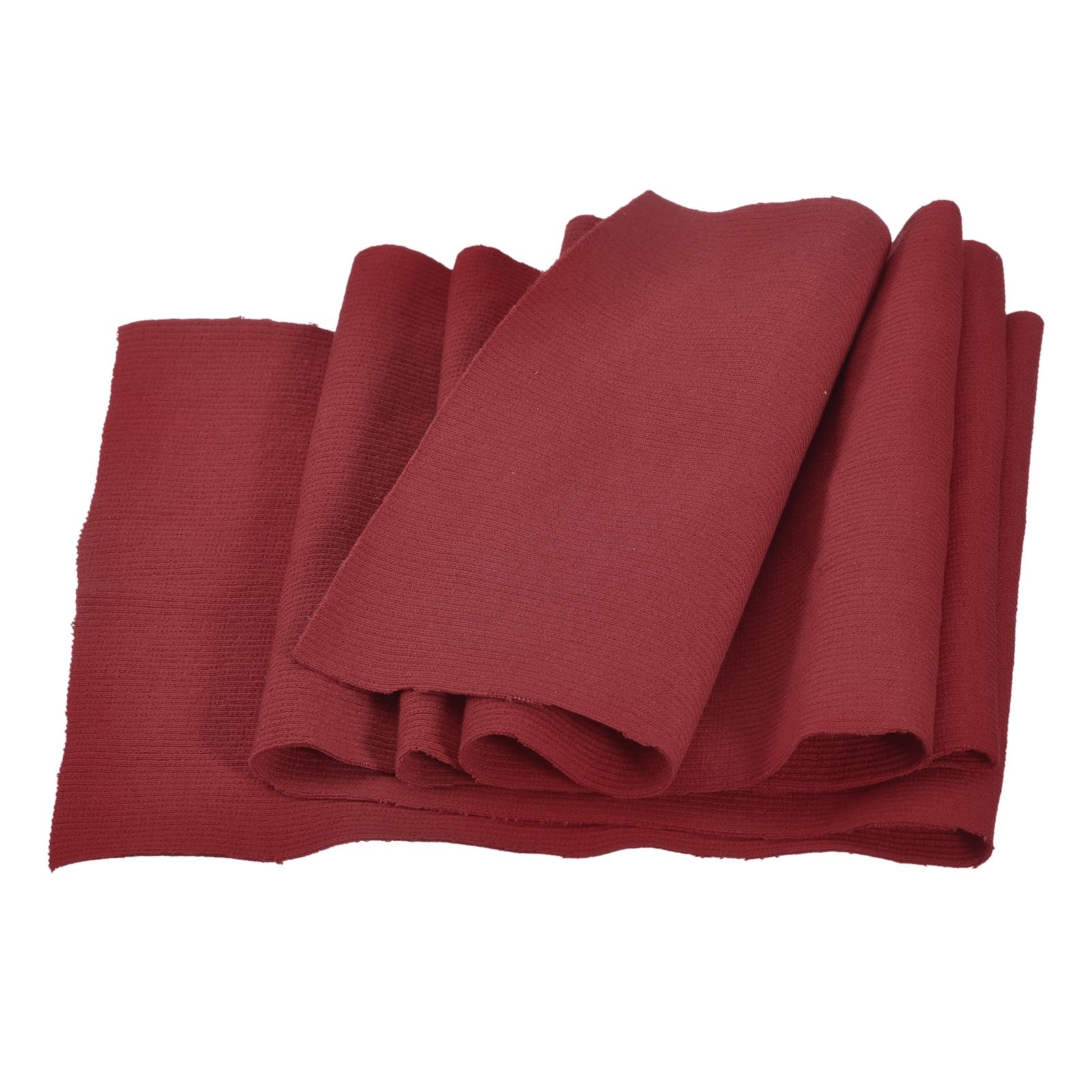 MECCANIXITY 39" Elastic Cuffs Ribbed Trims Cotton Fabric Knit Rib Stretch Tape Cuff Sleeve Waistband for Sewing, 6" Wide Burgundy Red