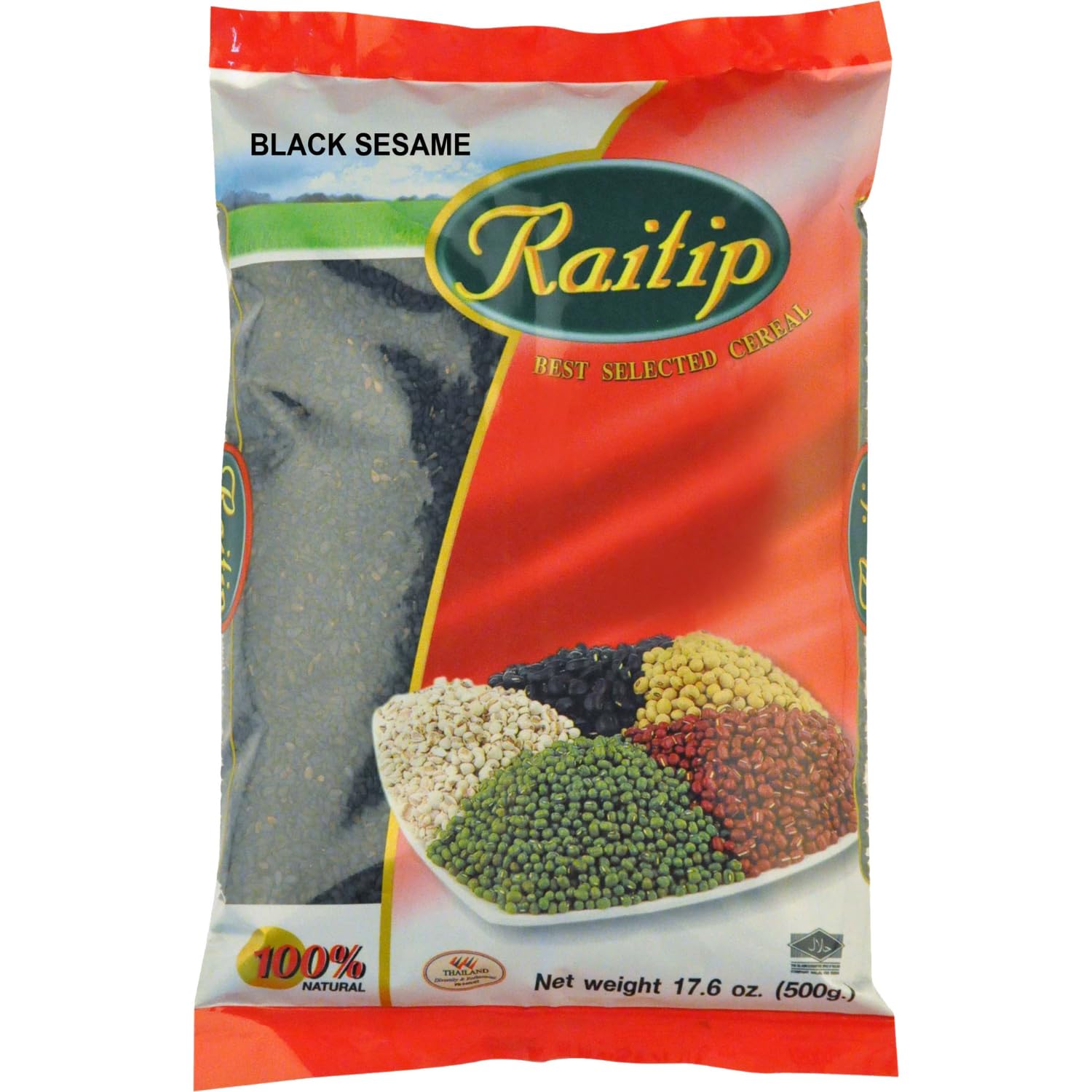 RAITIP - Czarne nasiona sezamu - opakowanie zbiorcze (24 x 500 G)