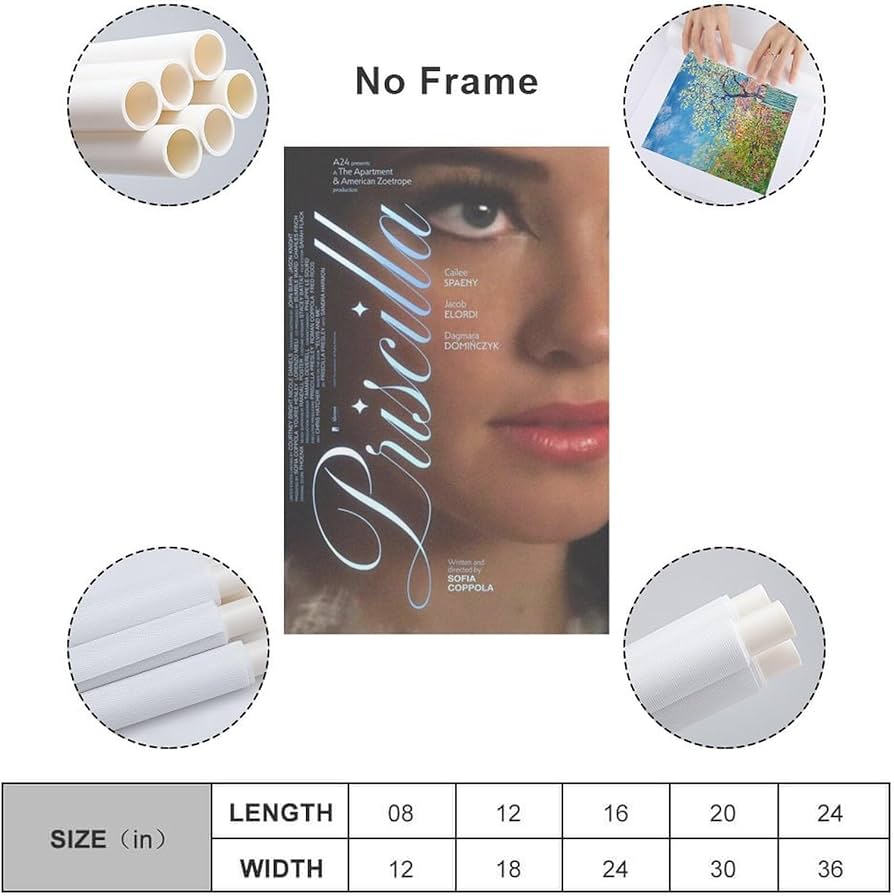 Amazon.com: Priscilla Movie Poster 1 Wall Art Poster Scroll Canvas