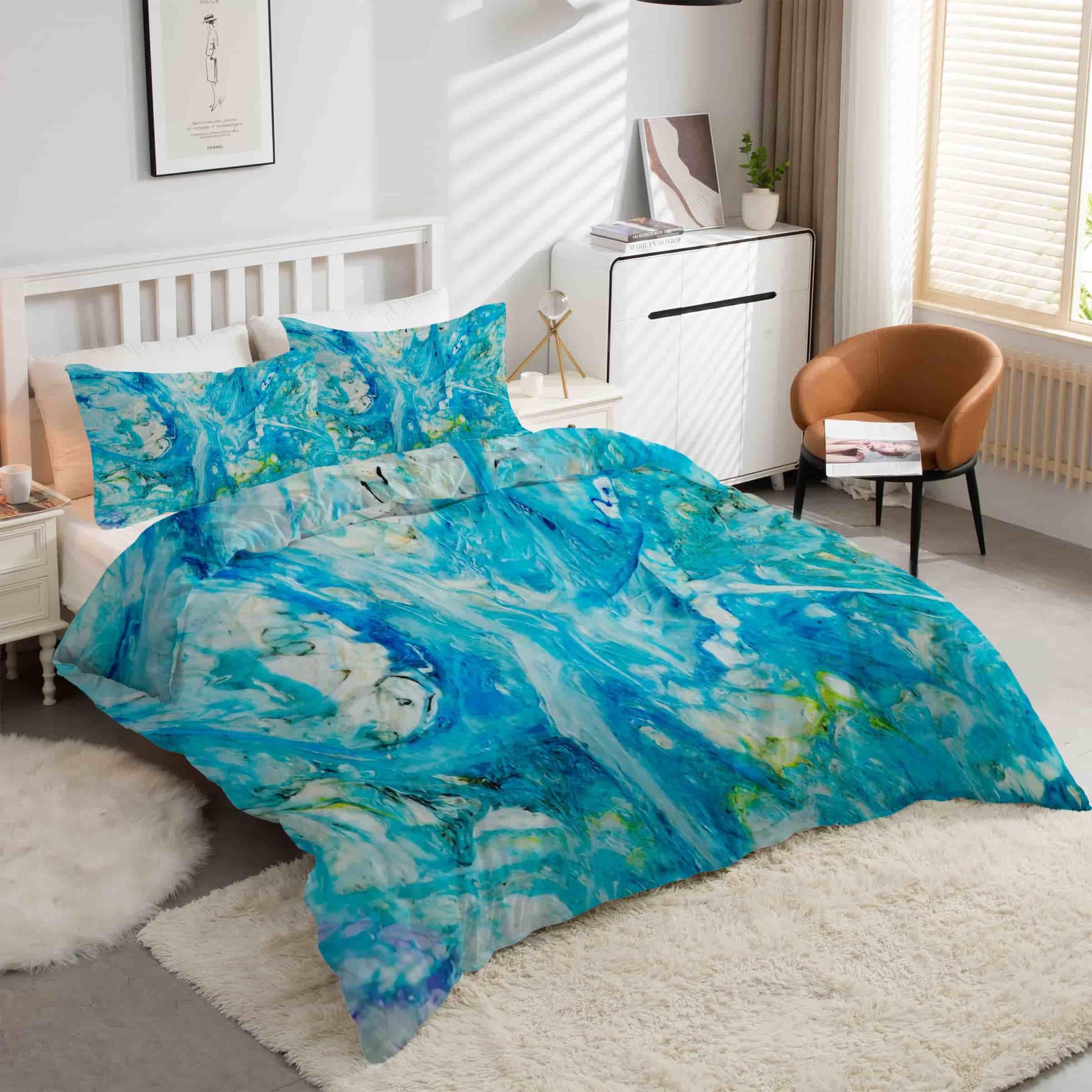 Ensemble de literie 3 pièces avec housse de couette 220x240 fluide art