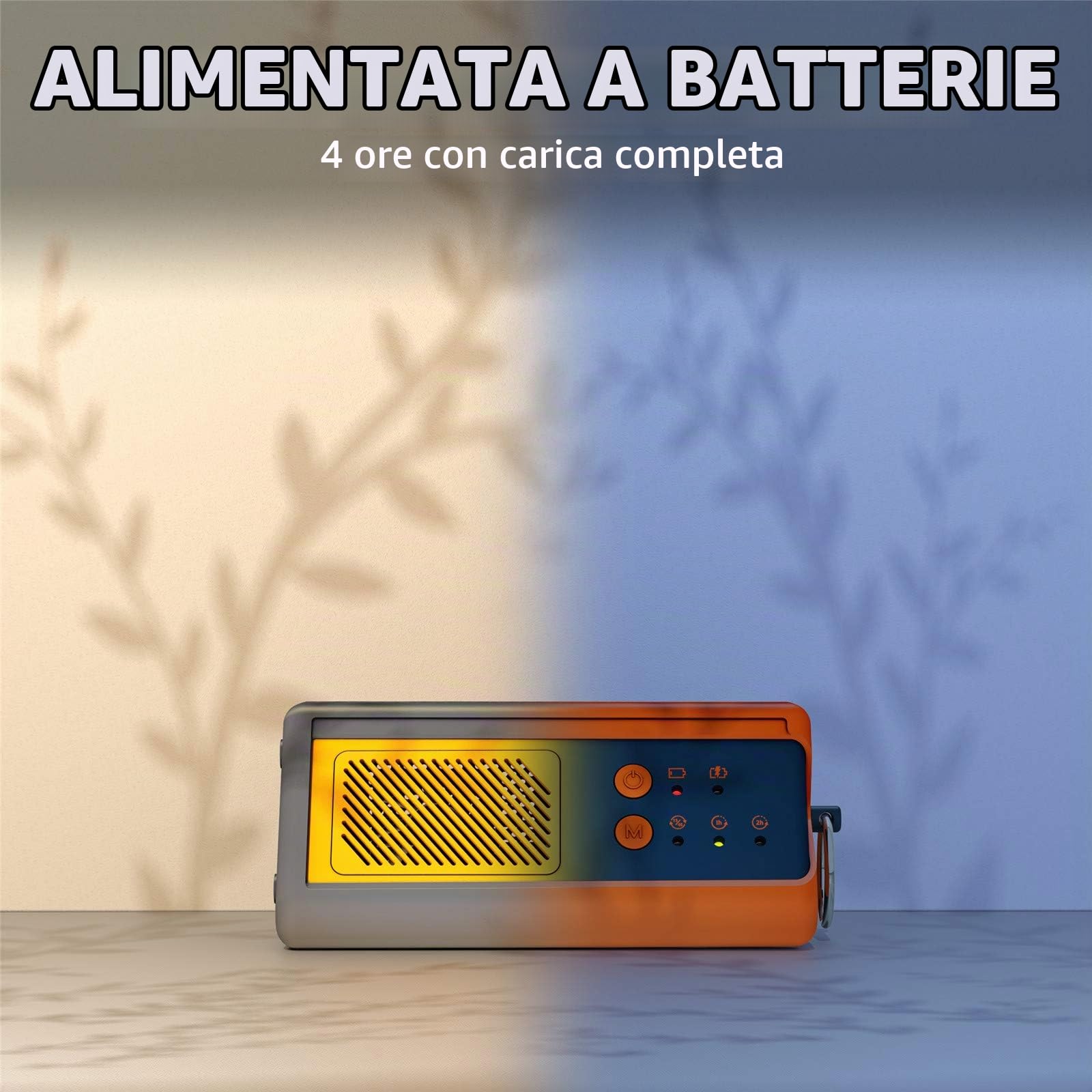 Airthereal PA1K-GO Generatore di ozono portatile – Eliminatore di odori senza fili a batteria per auto, camere d’albergo, uffici, bagni e altri piccoli ambienti (blu-arancione)