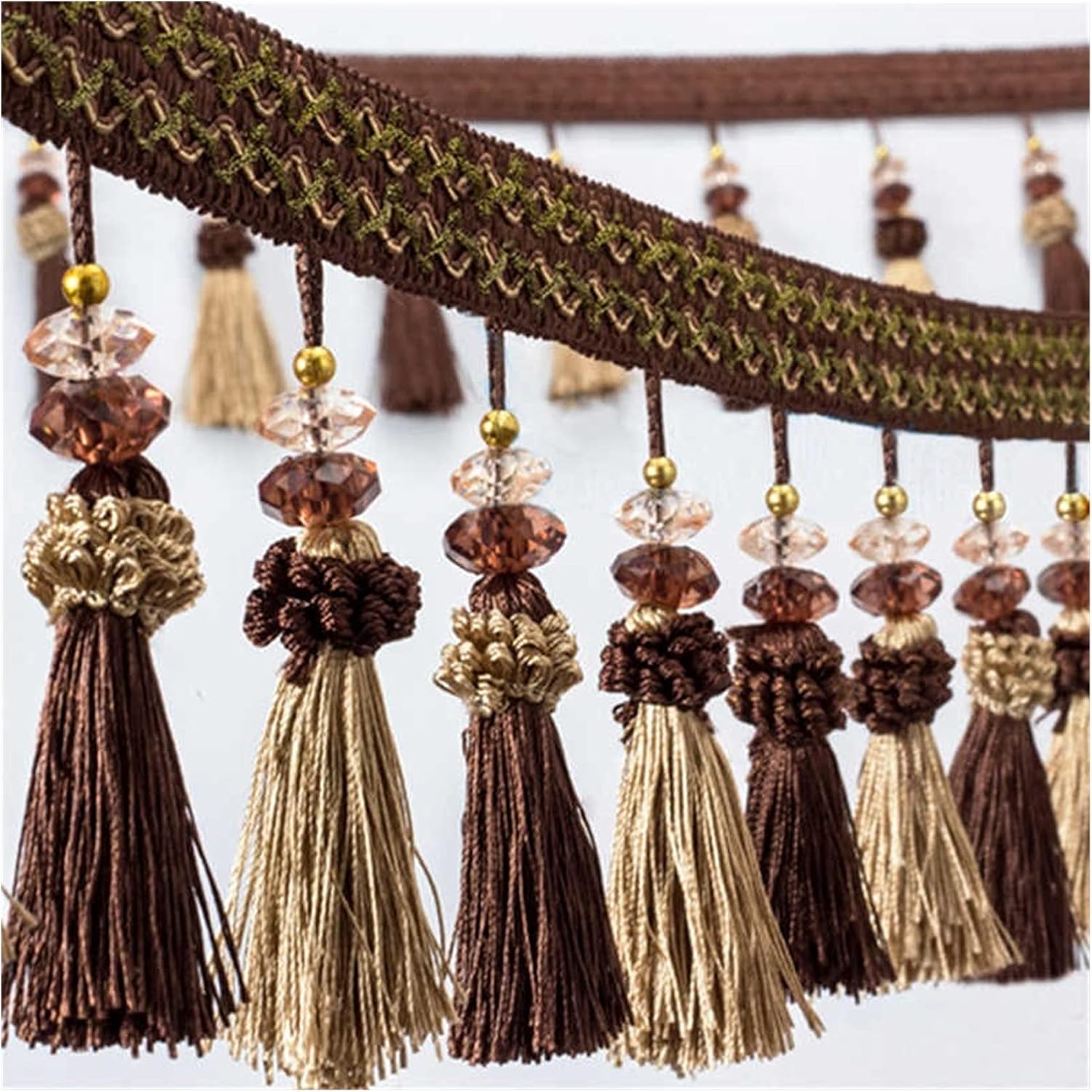 1 Meter Bean Curtain Tassel Fringe Trim DIY Decoration Sewing Accessories (Color: 08, Size: 1 M) (5 1 M)
