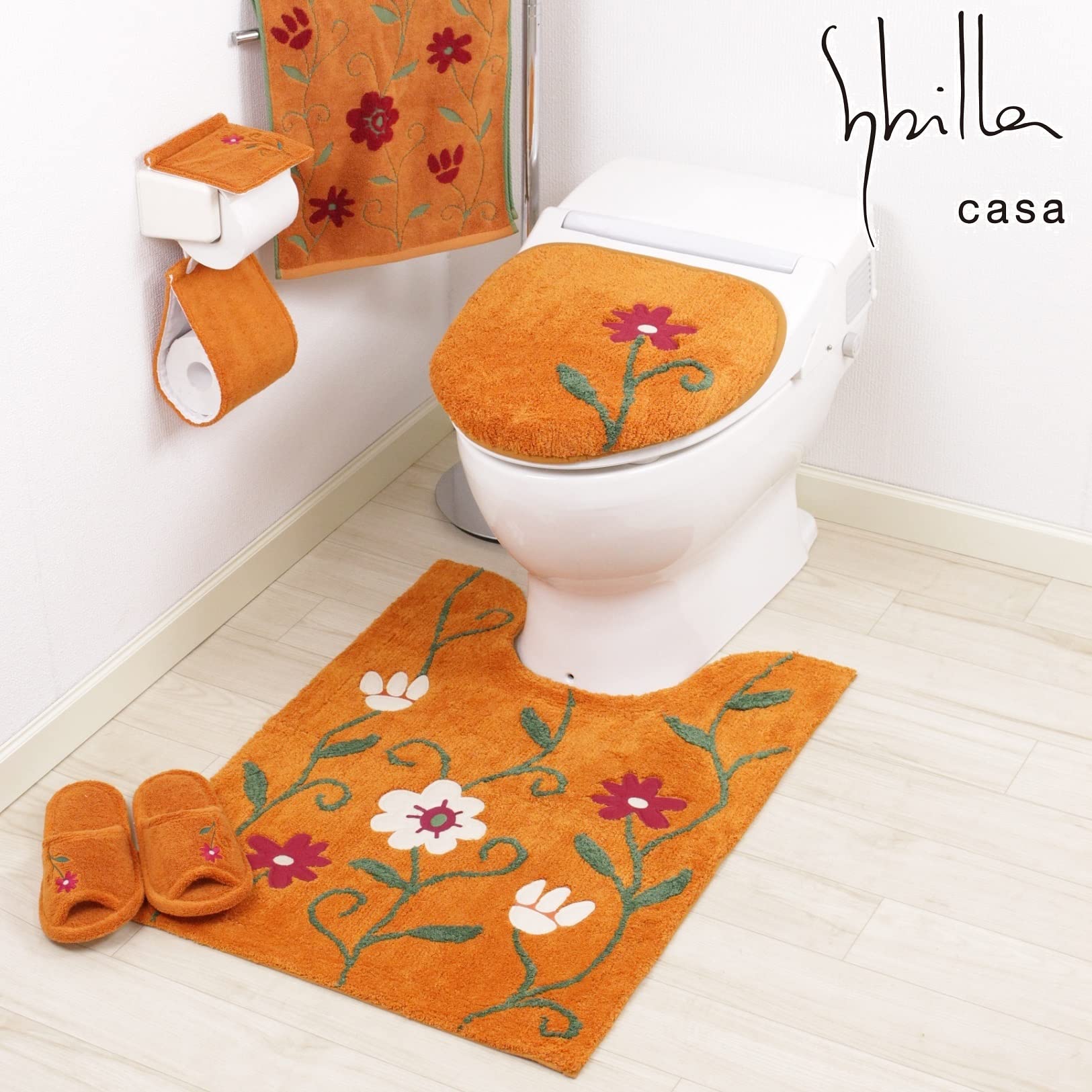 Amazon.co.jp: sybilla 36319 Flower Garden Long Toilet Mat