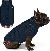 Vista 18 de KYEESE Suéter suave para perros pequeños, hembras, abrigado, de cuello alto, ropa elástica de punto para gatos, abrigo cómodo para mascotas