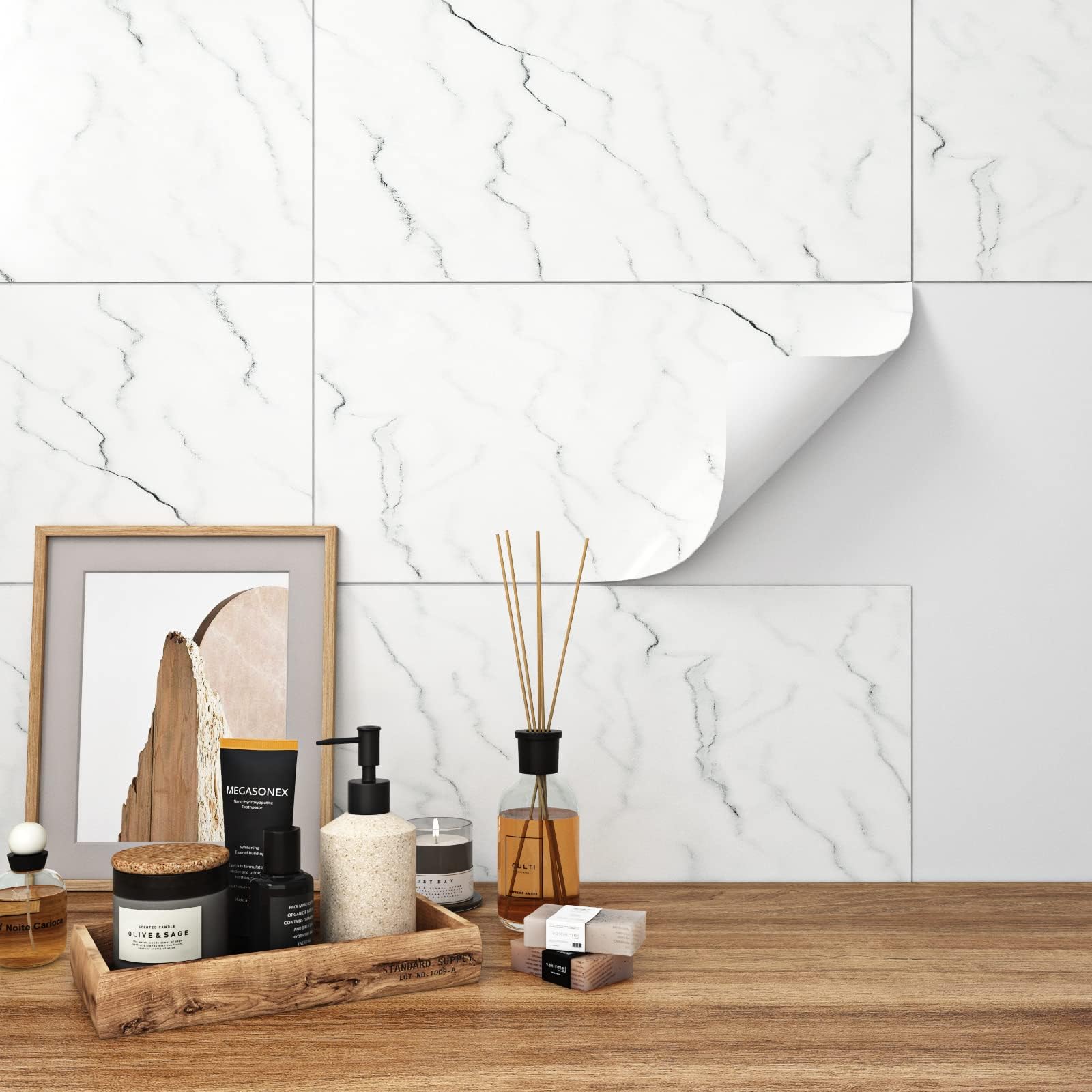 FunStick 30X60CM 15 Dalles PVC Adhesives Sol Autocollantes Décoratifs