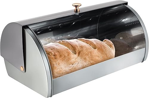 Miniatura 2 de Berlinger Haus - Panera de acero inoxidable para encimera de cocina recipiente compacto para almacenamiento de pan contenedor moderno con puerta de