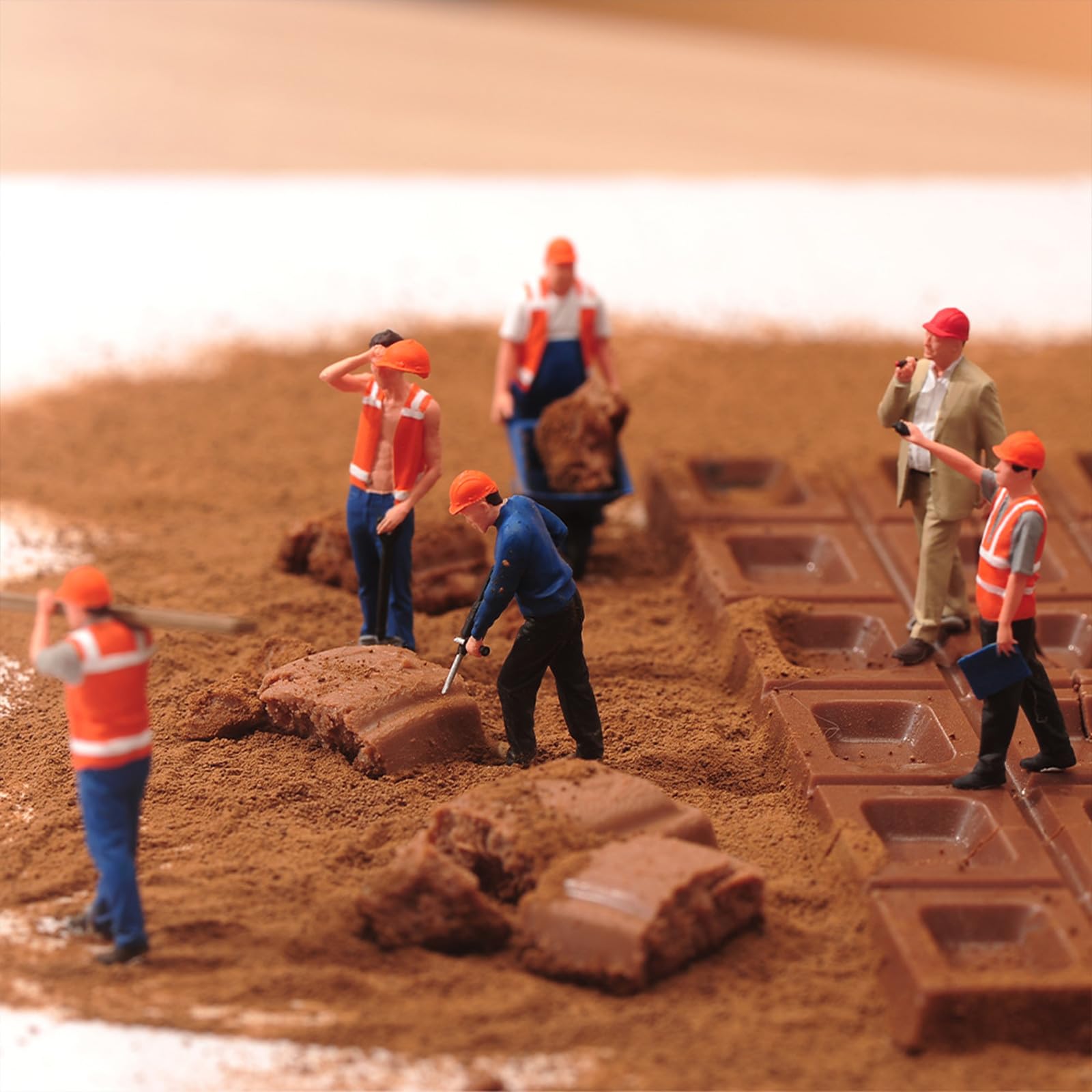 Set miniature Laborer, sculture in resina in 1: 64, B