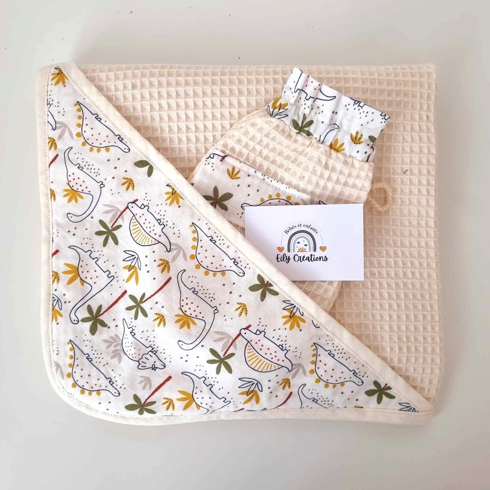 Ensemble de bain pour bébé 100% Coton - Cape et serviettes haut de gamme