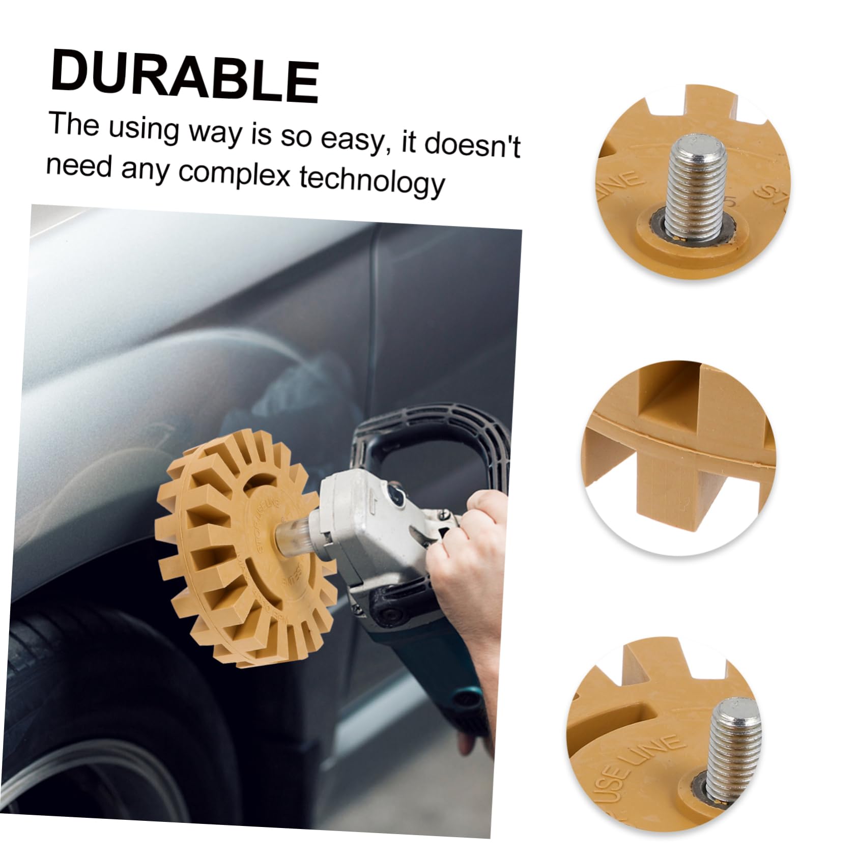 Kit Ruote Rimuovi Adesivi Gomma 8 Pezzi per Decalcomanie Auto | Disco Raschietto per Vinile e Nastro, Adatto a Barca e Auto, Set in Spugna Accessorio Lucidante Colore Casuale