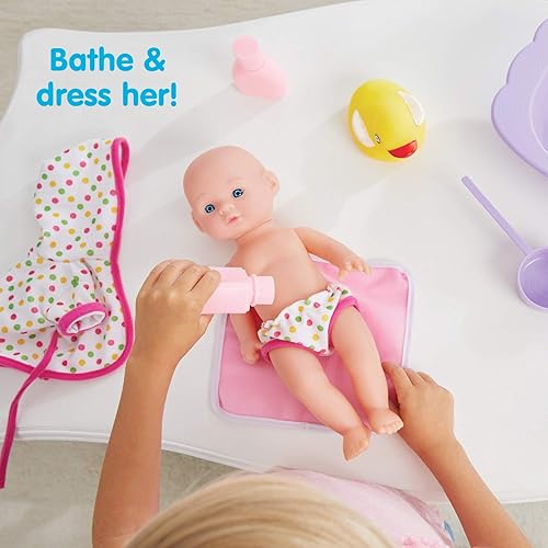 Miniatura 5 de Kidoozie Bathtime Baby, muÃ±eca de 12 pulgadas, baÃ±era y accesorios para niÃ±os, juego de simulaciones, a partir de 3 aÃ±os (G02566)