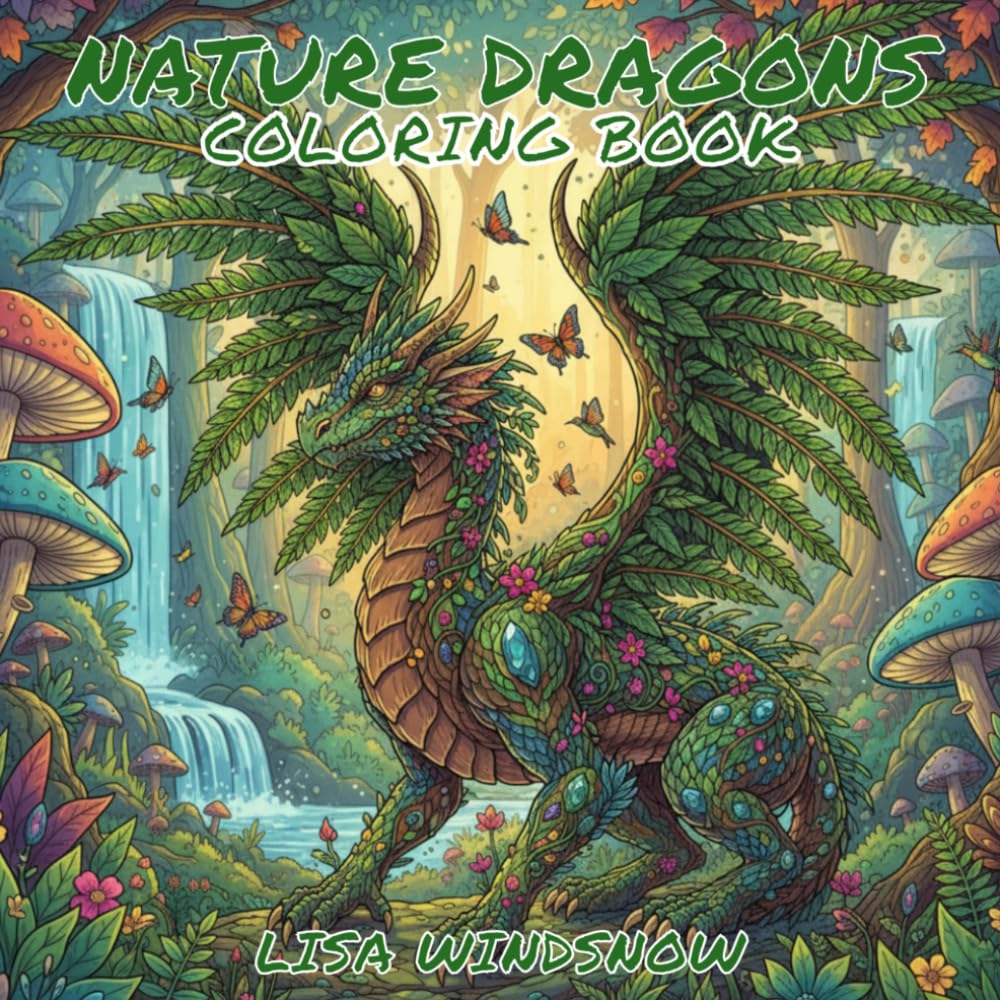 NATURE DRAGONS: COLORING BOOK (MYTHIC FANTASY)