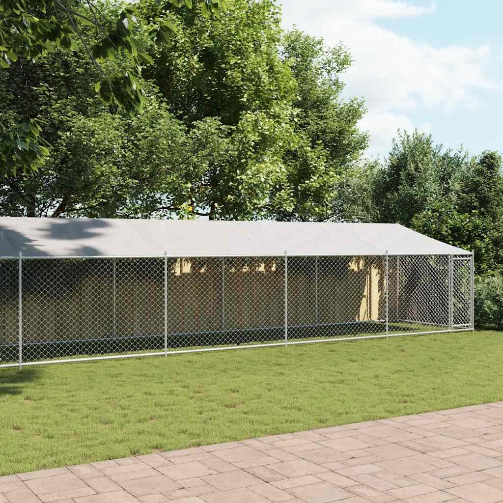Recinto Cani Acciaio Zincato Grigio 10x2x2 m