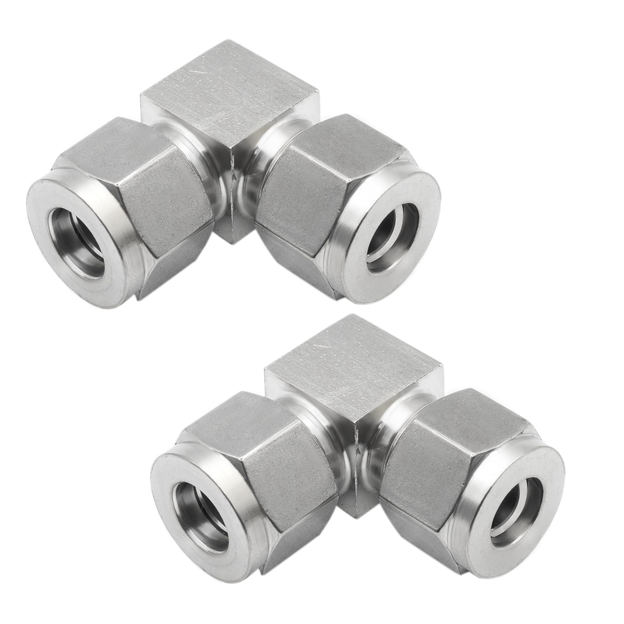 Stainless Steel Compression 90 Degree Elbow 1/8" OD x 1/8" OD 2pc