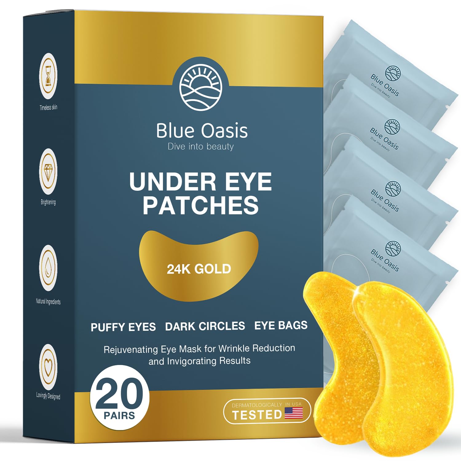 ( similar item )Under Eye Patches for Puffy Eyes and Dark Circles – 24k Gold Under Eye Mask Patches for Puffiness, Beauty & Personal Care Products – Under Eye Masks 20 Pairs Gold Under Eye Patches for Puffy Eyes
