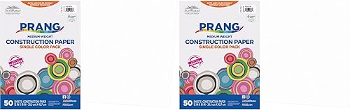Miniatura 46 de Prang (Formerly SunWorks) Papel de construcción, blanco, 12 x 18 pulgadas, 50 hojas (paquete de 2)