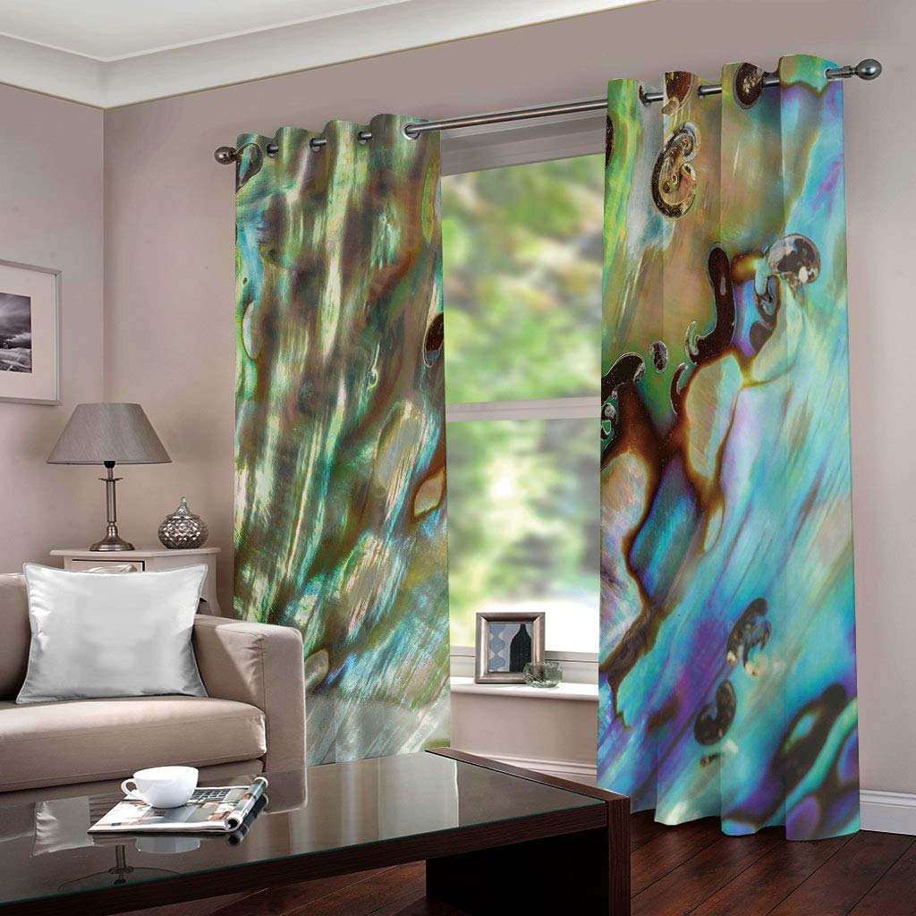 Gardinen Bunt & Marmor Verdunklungsvorhang Verdunklungsgardinen mit Ösen 2er Set Größe:2 x B75 x H166cm