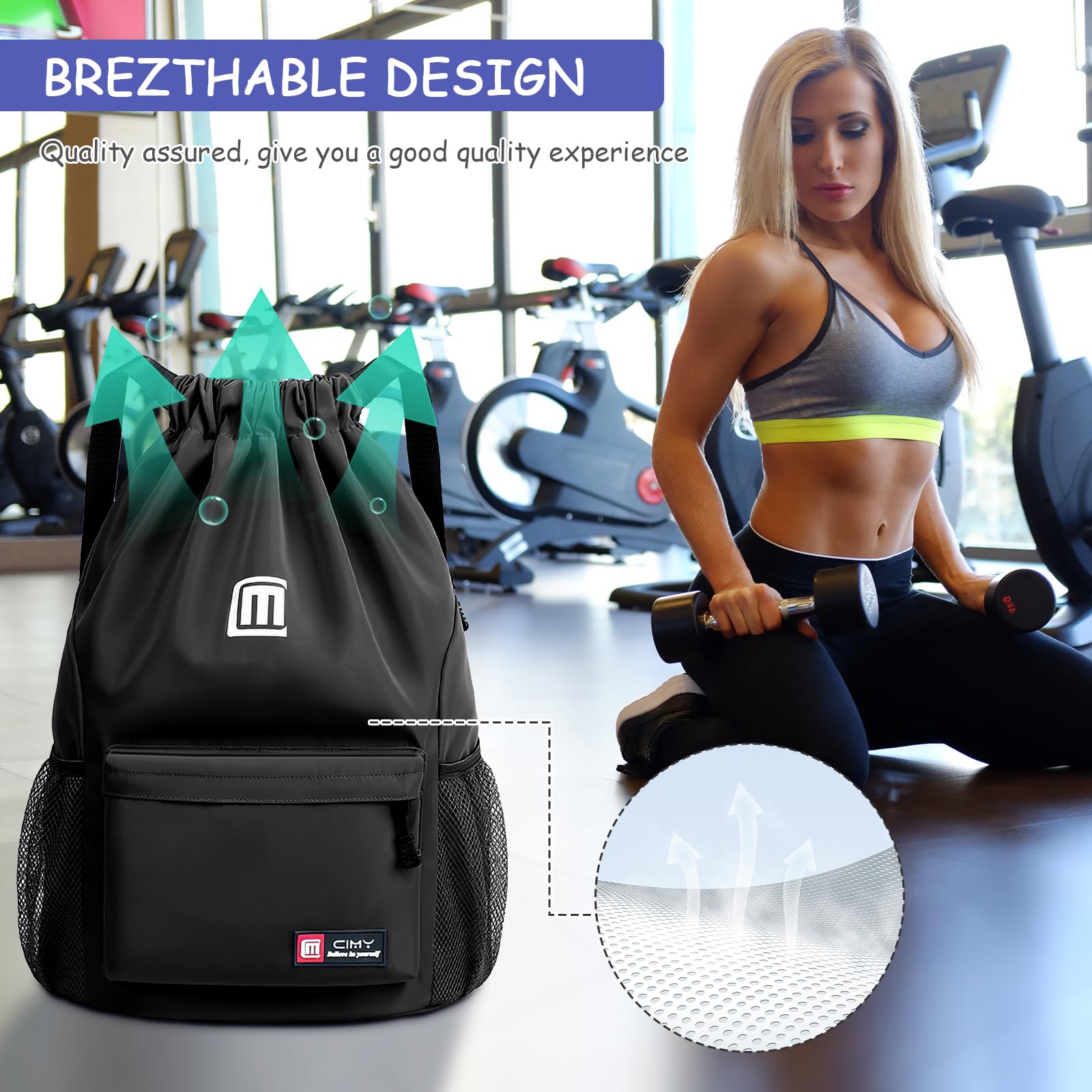 Fadeeg Sacca Sportiva,Unisex Sacchetto Sportivo Borsa Con Coulisse Sacca Palestra Sacchetta Sportiva Per Bambini E Adulti